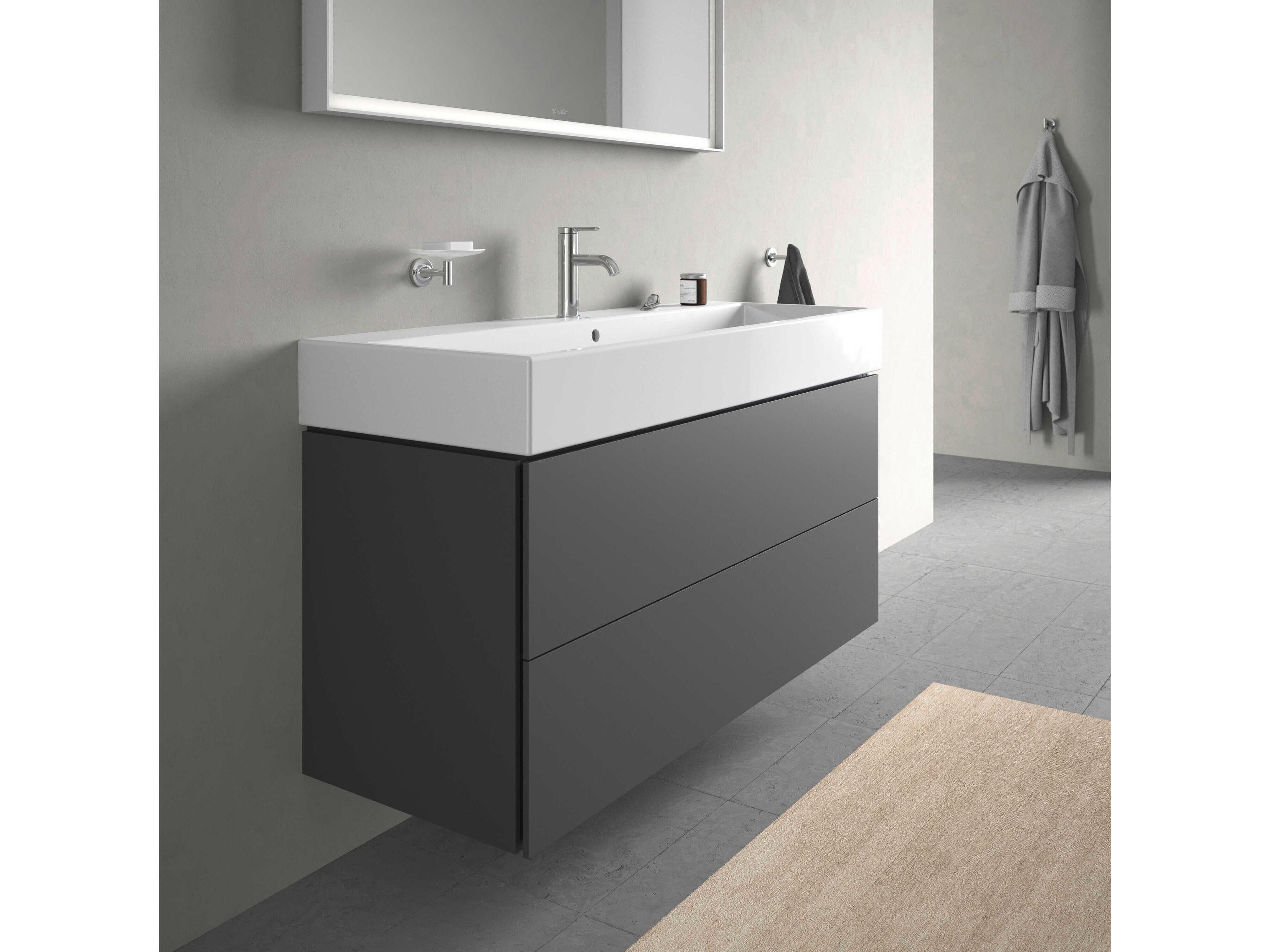 Duravit L-cube 47'' Two Drawer Graphite Matt Wall-Mounted Vanity Unit