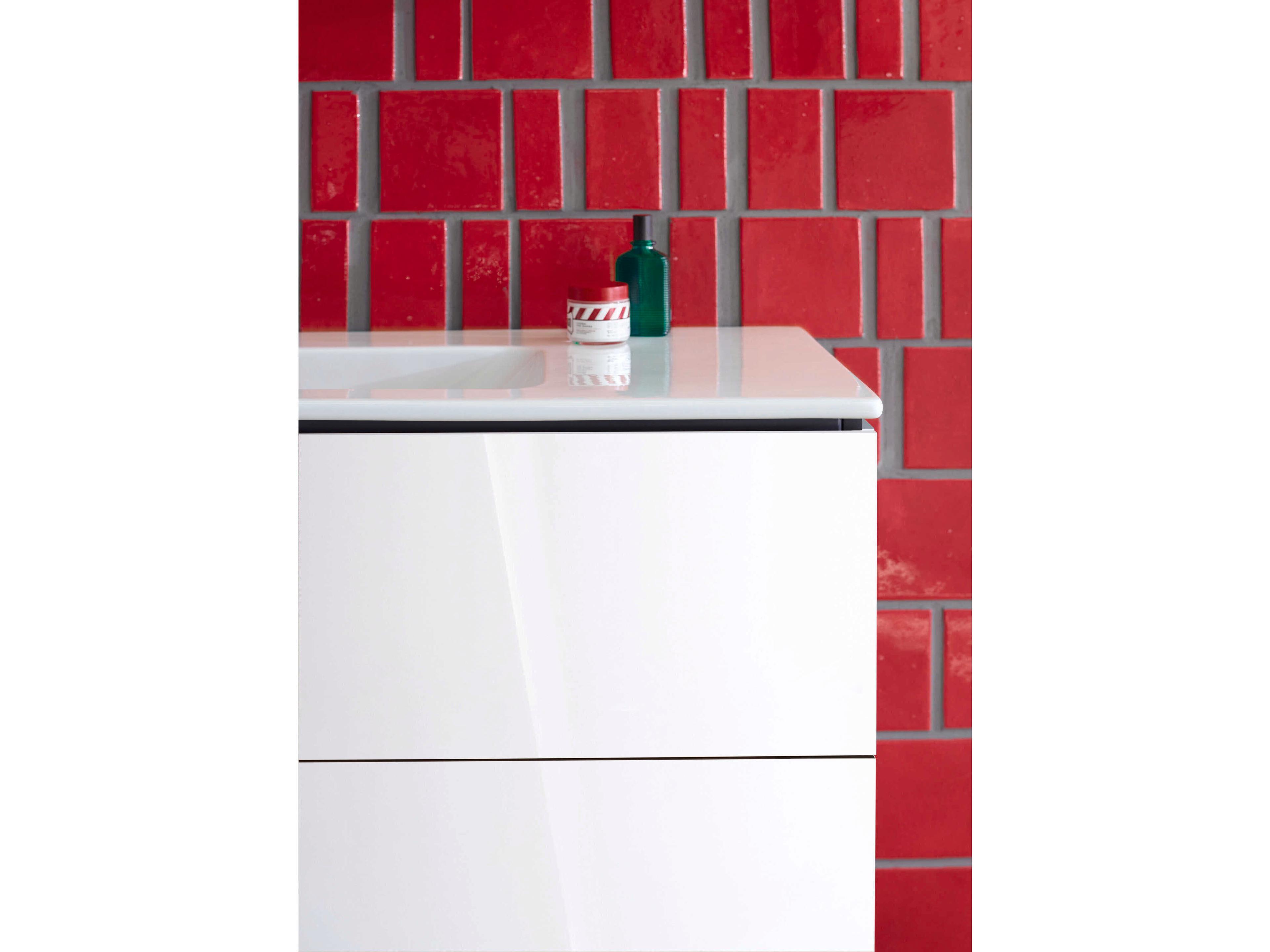 Duravit L-cube 32'' Two Drawer White High Gloss Wall-Mounted Vanity Unit
