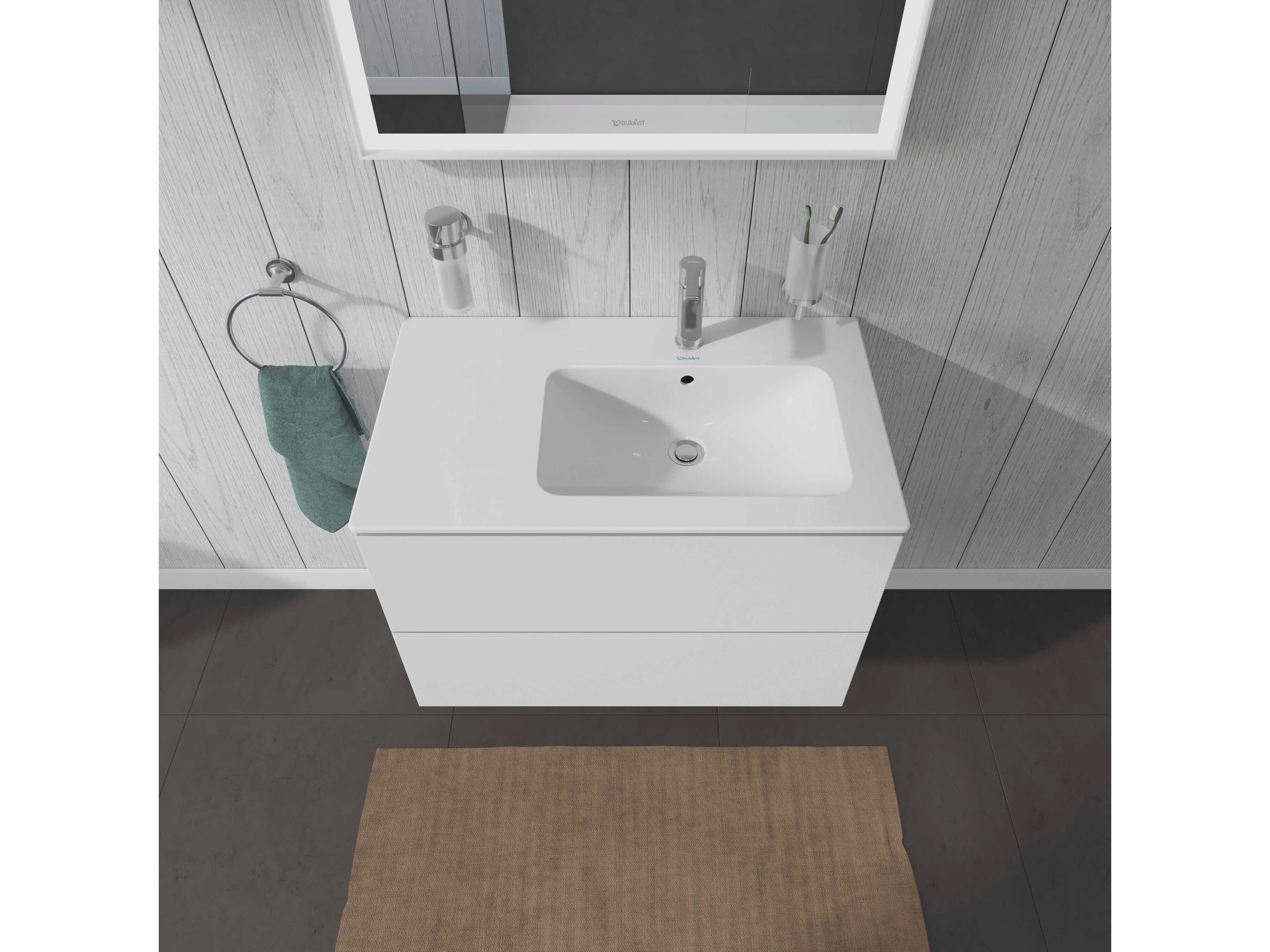 Duravit L-cube 32'' Two Drawer White Matt Wall-Mounted Vanity Unit