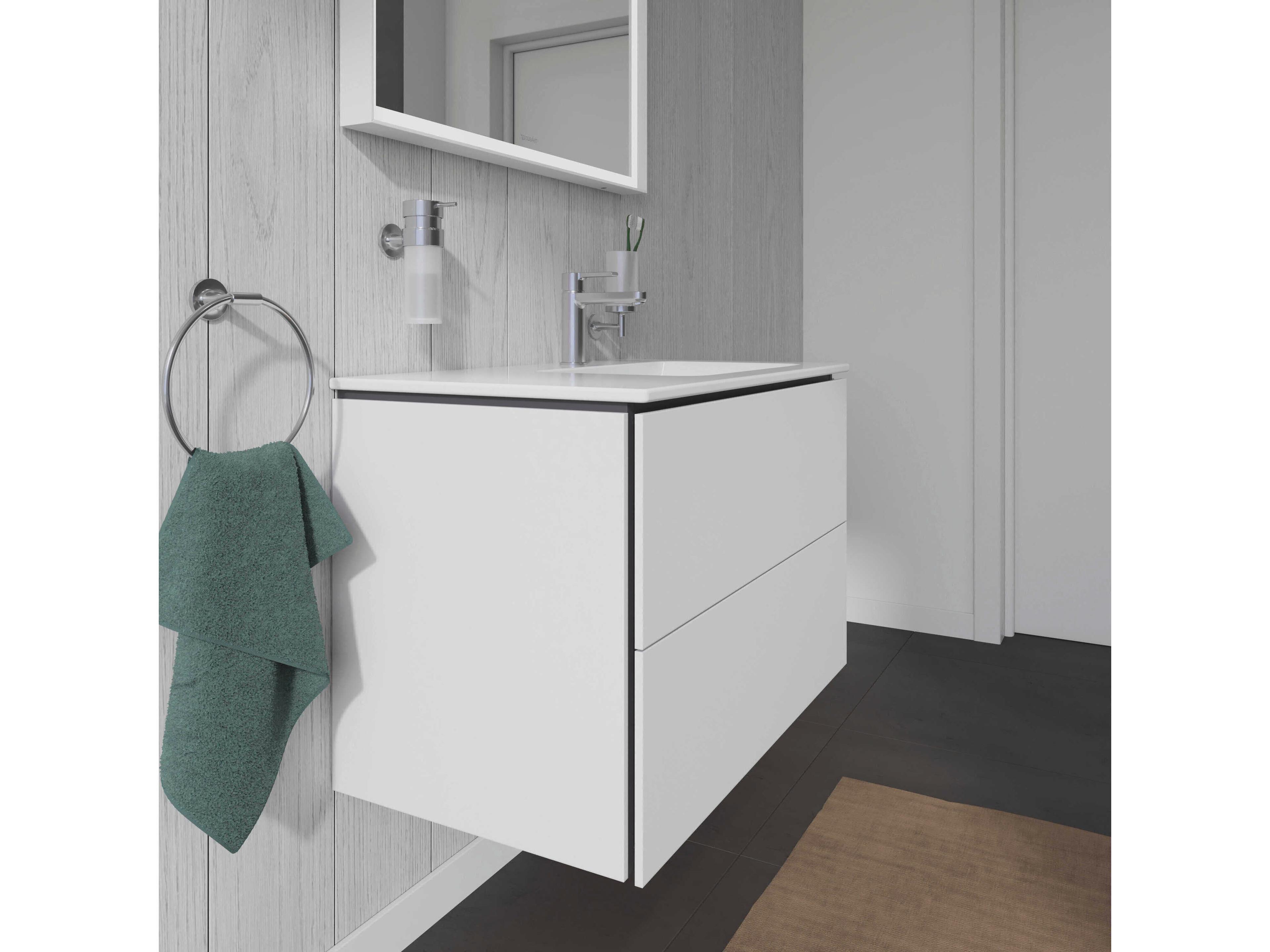 Duravit L-cube 32'' Two Drawer White Matt Wall-Mounted Vanity Unit