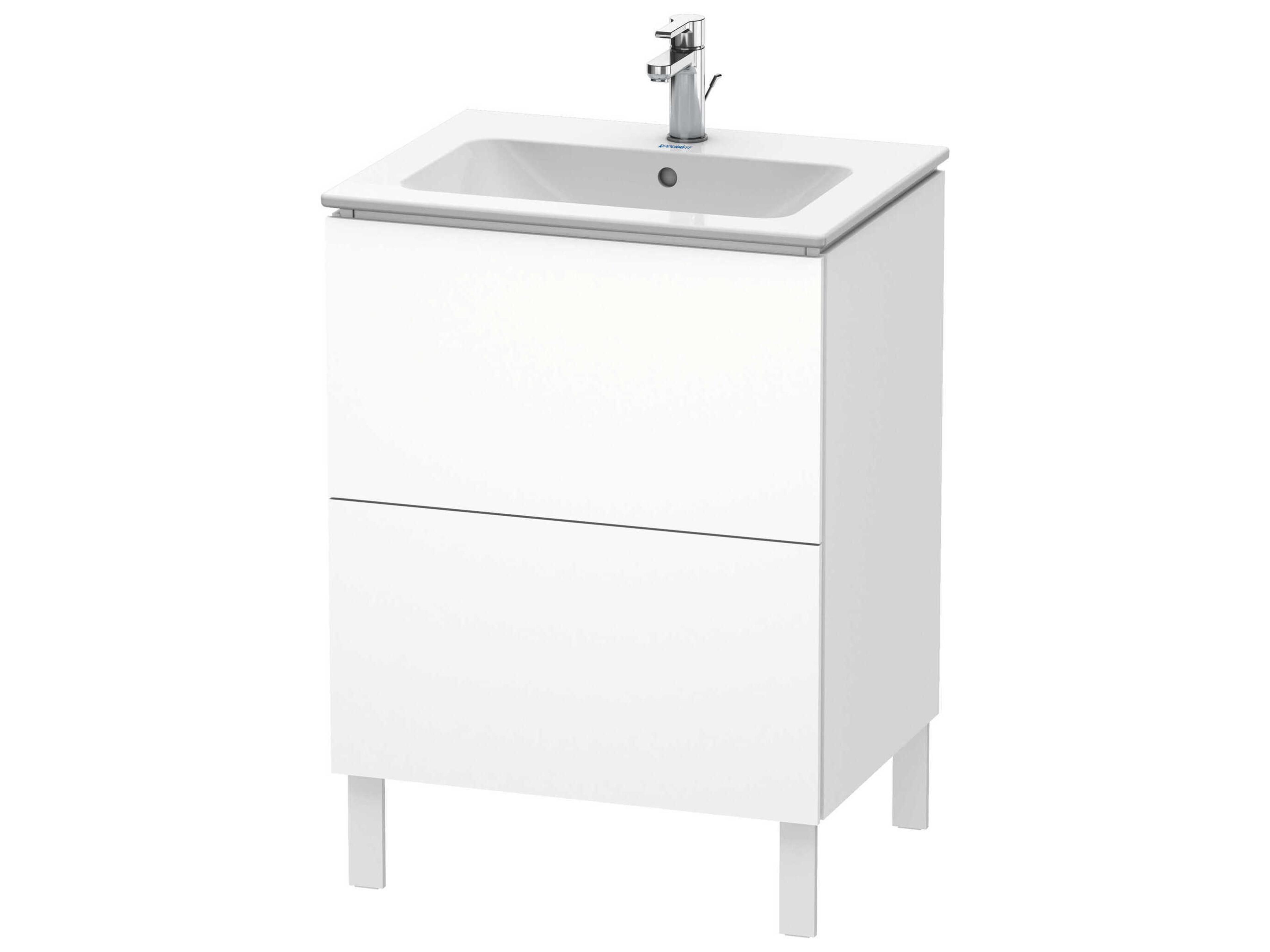 Duravit L-cube 24'' Two Drawer White Matt Wall-Mounted Vanity Unit