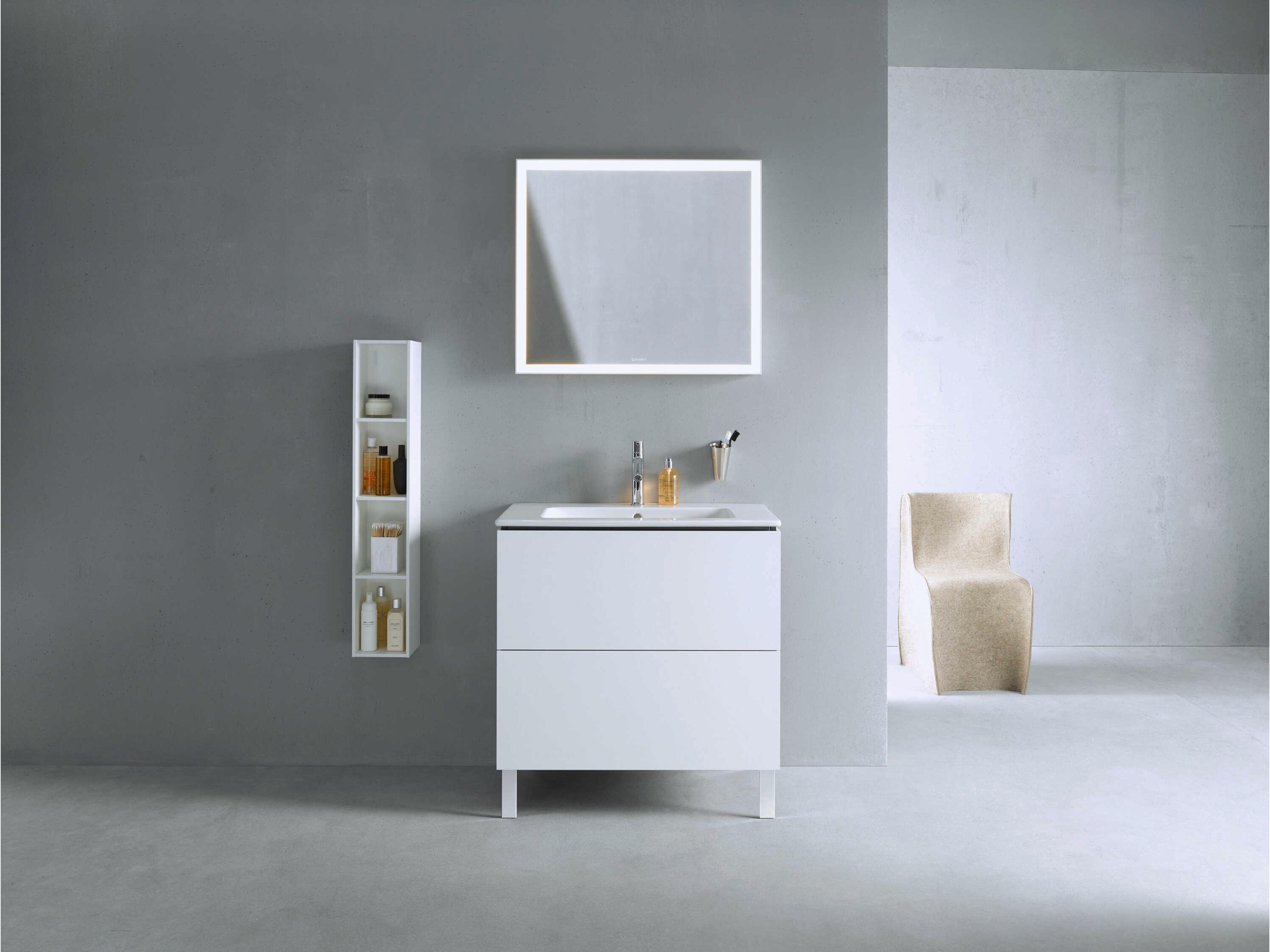 Duravit L-cube 32'' Two Drawer White Matt Wall-Mounted Vanity Unit