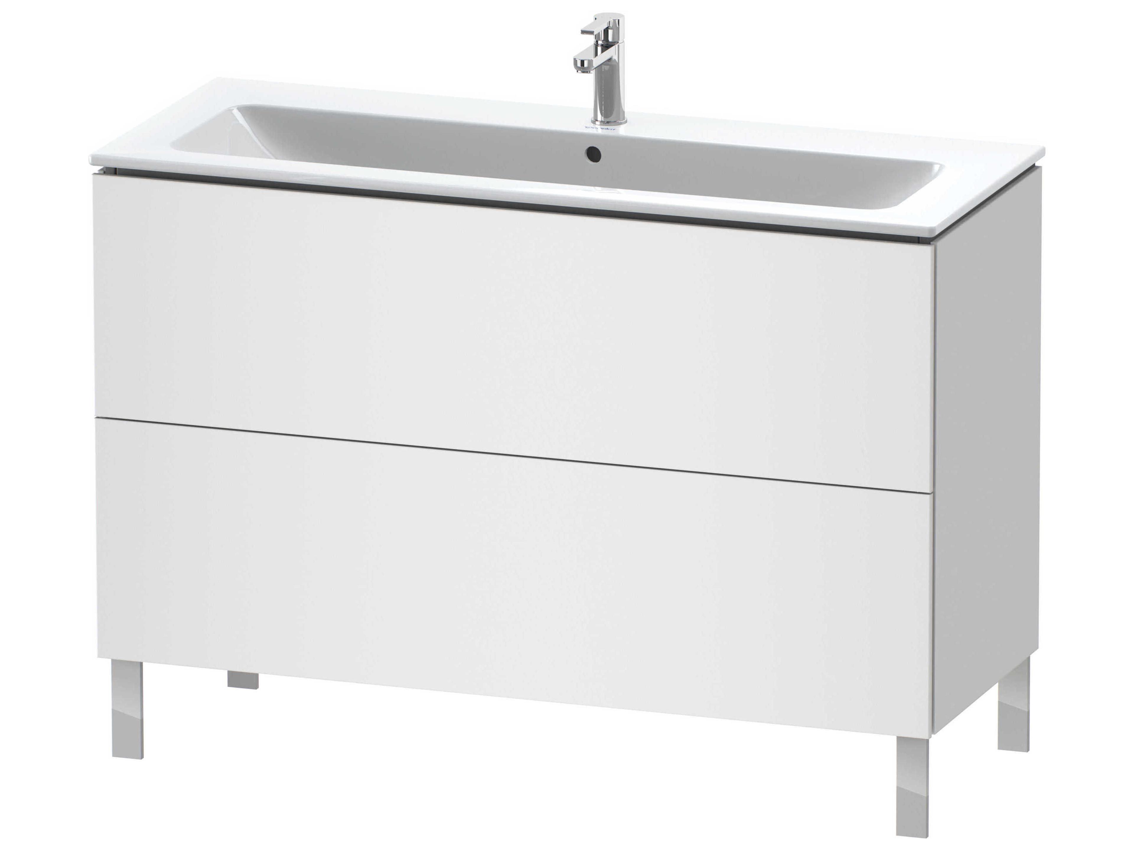 Duravit L-cube 48'' Two Drawer White Matt Wall-Mounted Vanity Unit