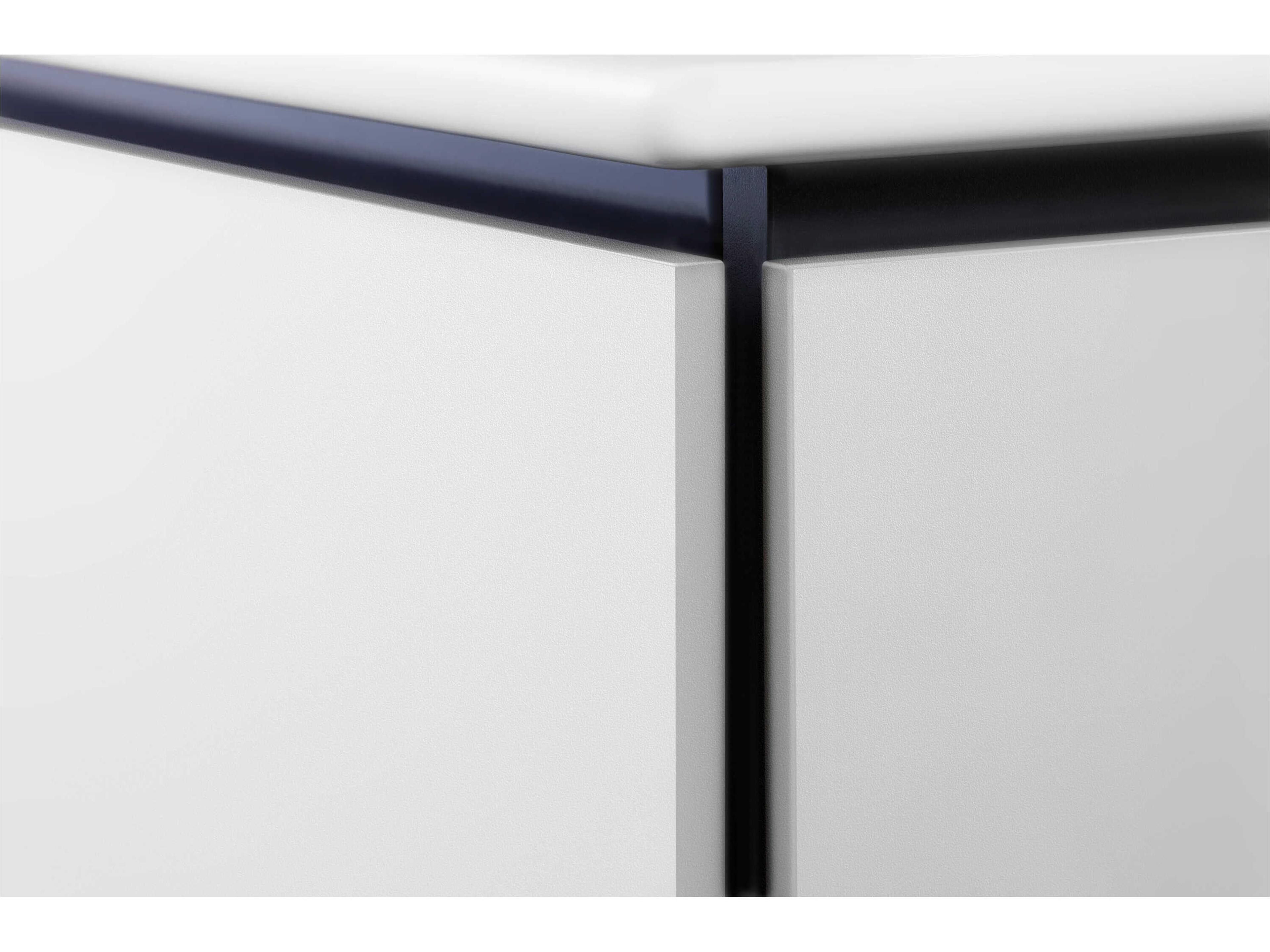 Duravit L-cube 48'' Two Drawer Black High Gloss Wall-Mounted Vanity Unit