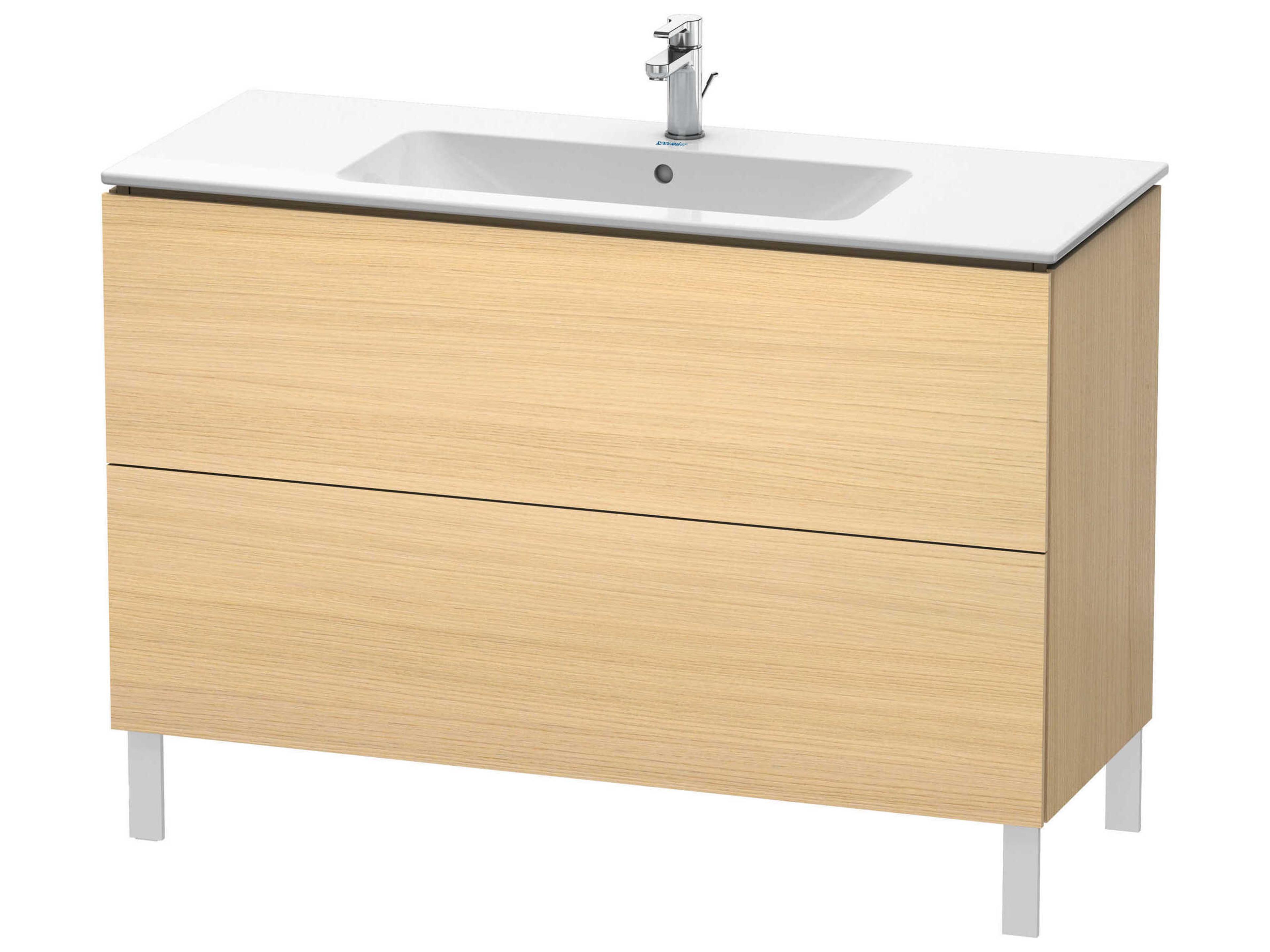L-cube 48'' Two Drawer Mediterranean Oak Wall-Mounted Vanity Unit