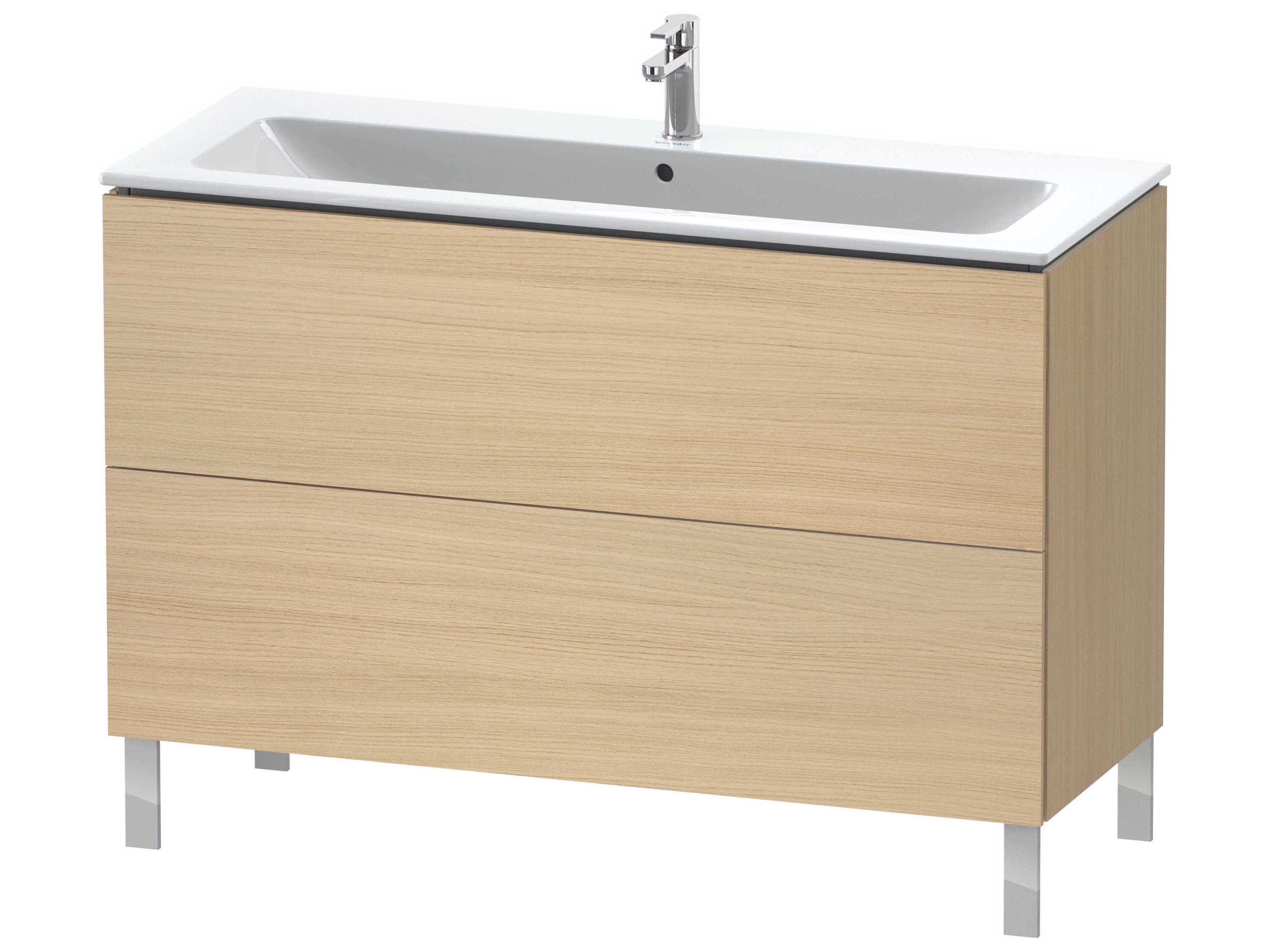 Duravit L-cube 48'' Two Drawer Mediterranean Oak Wall-Mounted Vanity Unit