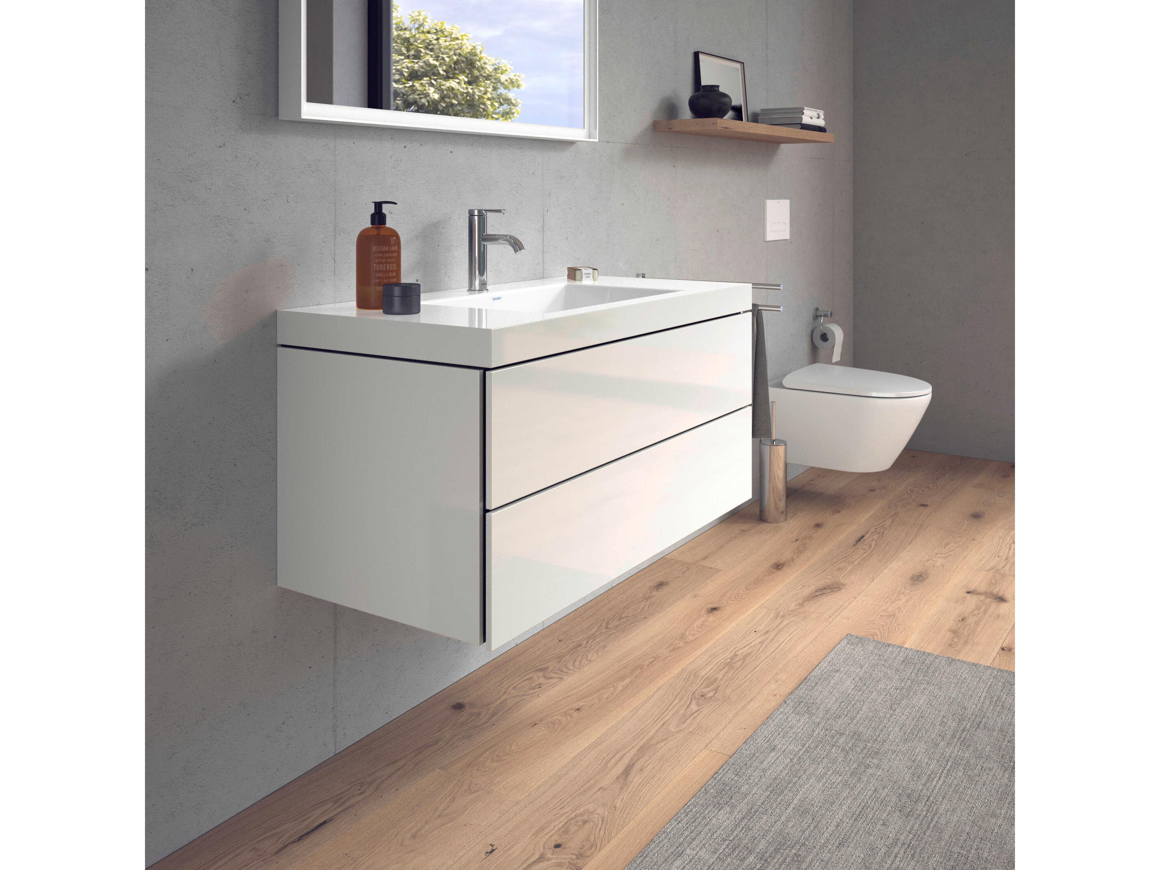 Duravit L-cube 39'' Two Drawer White High Gloss Wall-Mounted Vanity Unit