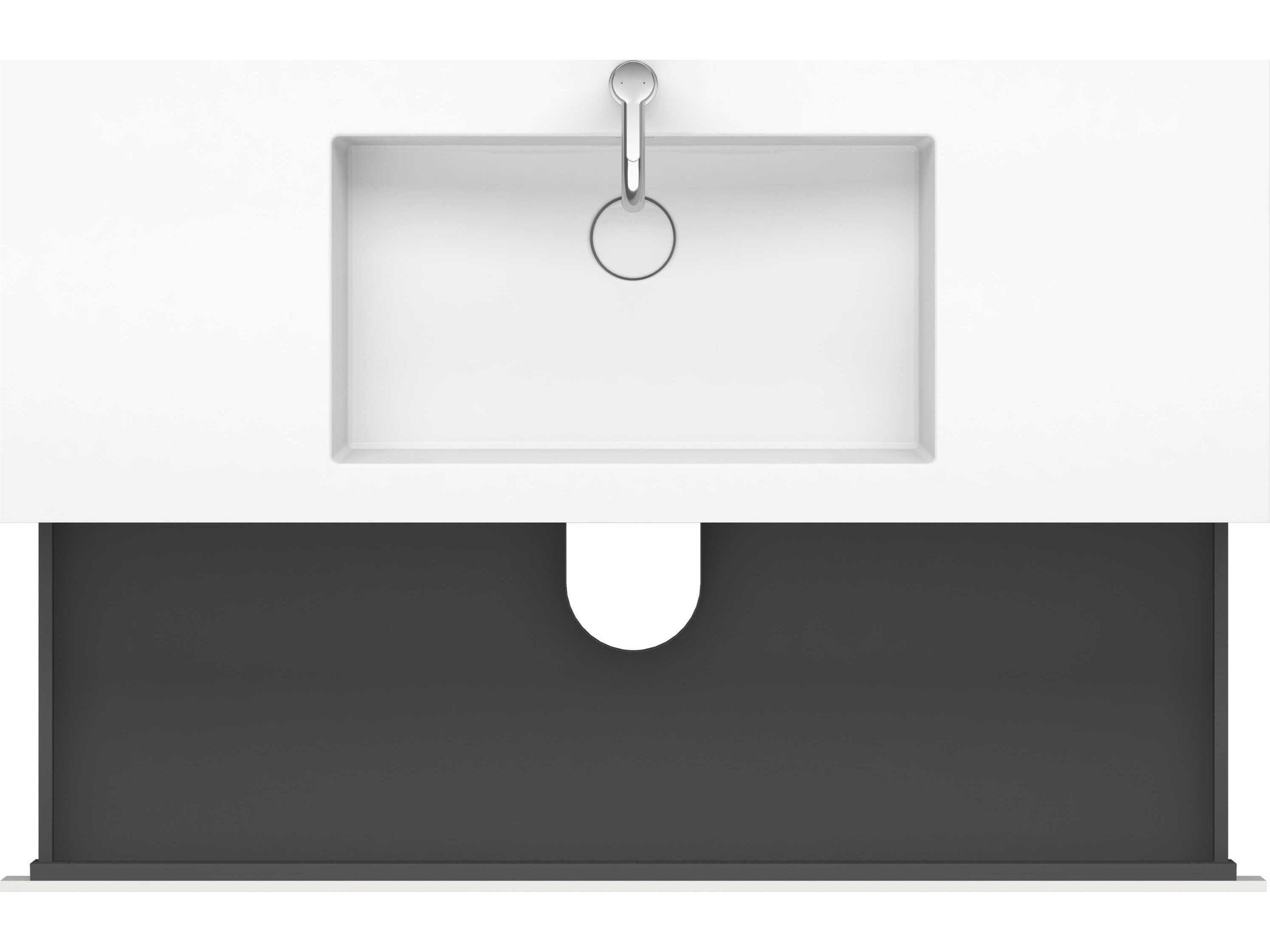 Duravit L-cube 47'' Two Drawer White High Gloss Wall-Mounted Vanity Unit