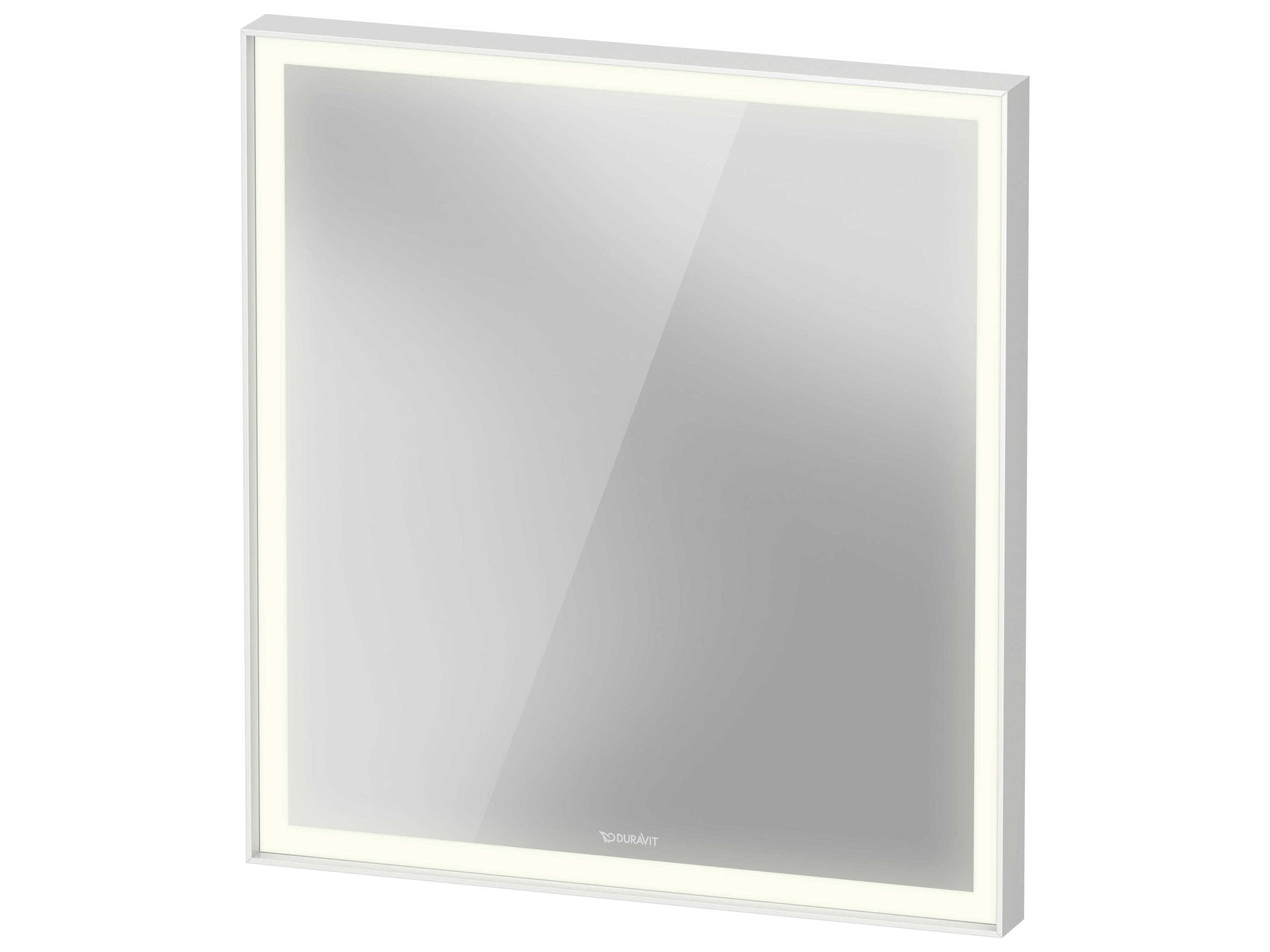 L-cube 26'' White Matte Frame LED Mirror - Sensor Switch