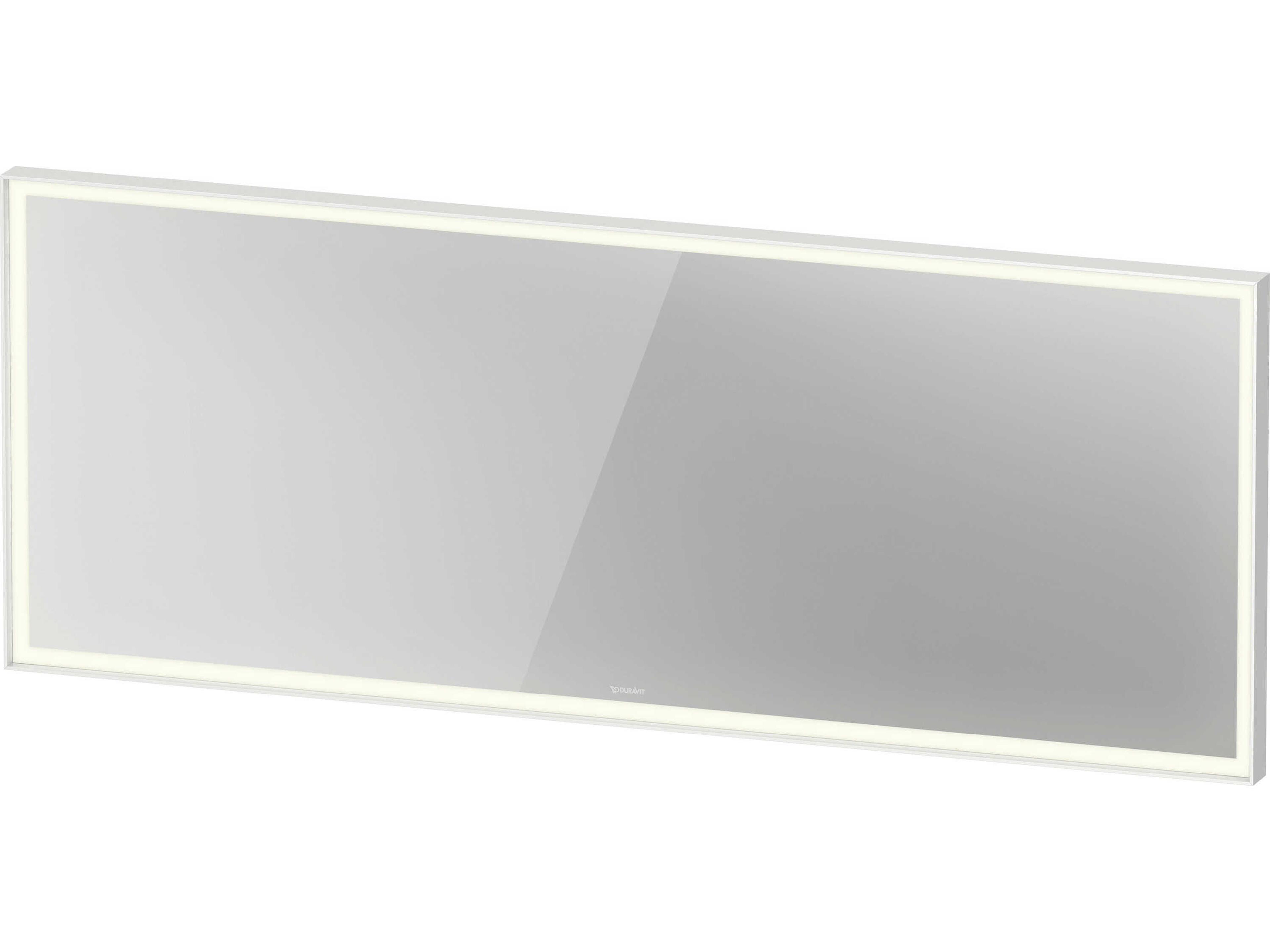L-cube 71'' White Aluminium Matte Frame LED Mirror - Sensor Switch