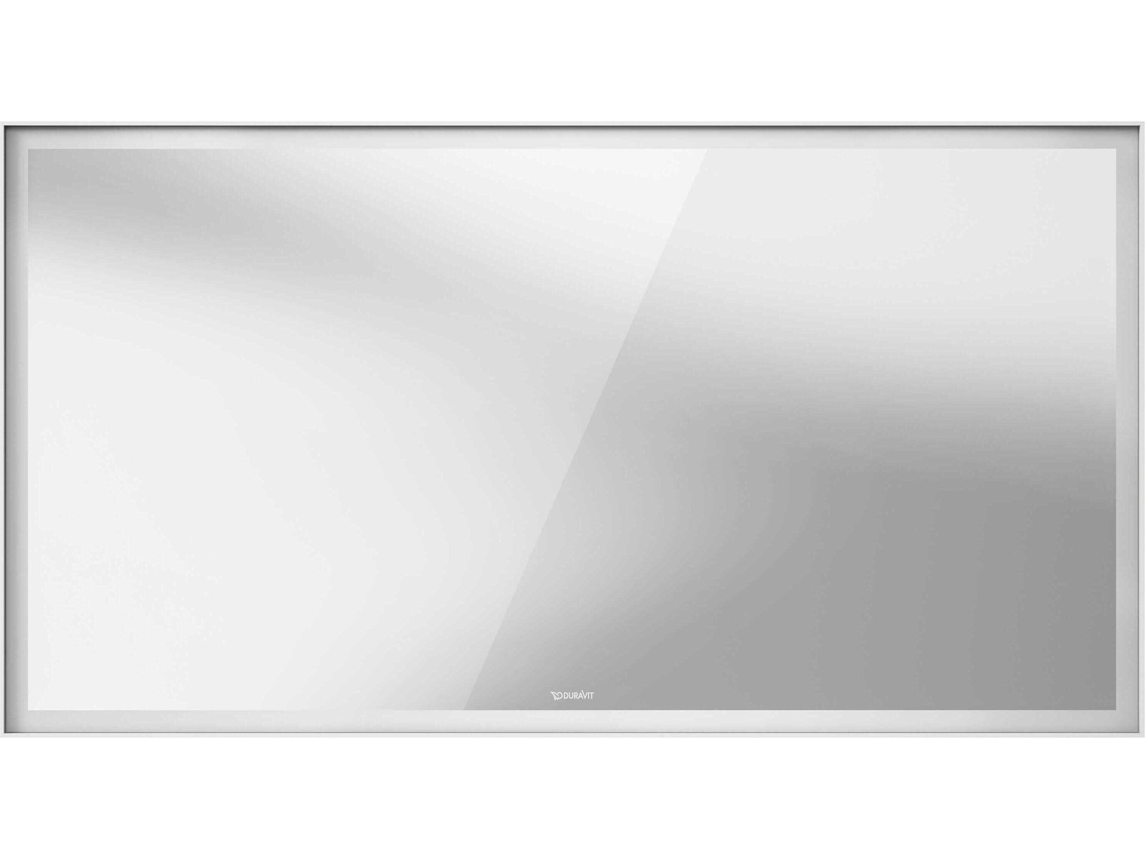 Duravit L-cube 51'' White Matte Frame LED Mirror - Sensor Switch