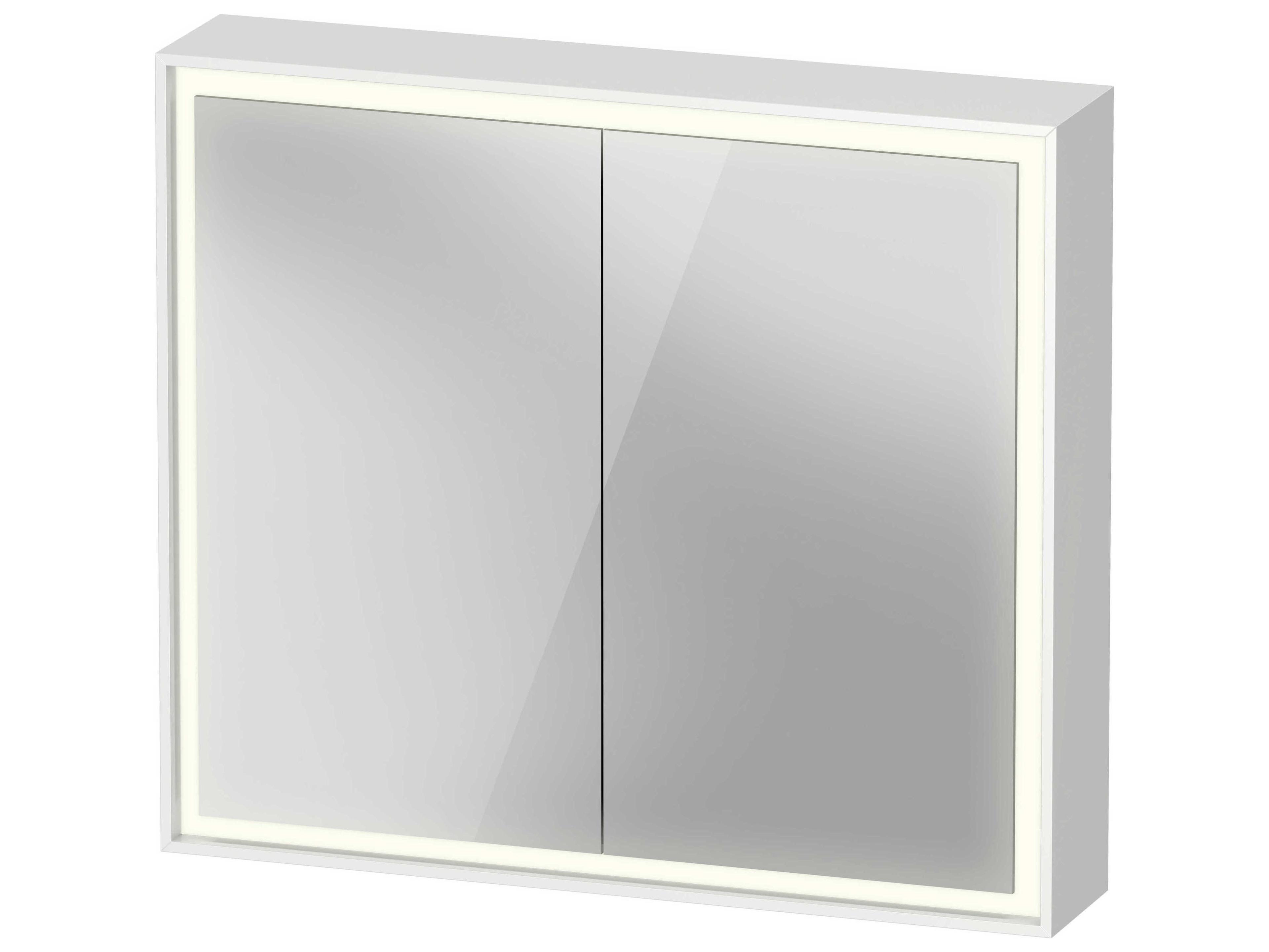 L-cube 32'' White Frame LED Mirror - Sensor Switch - Left & Right Side Hinge
