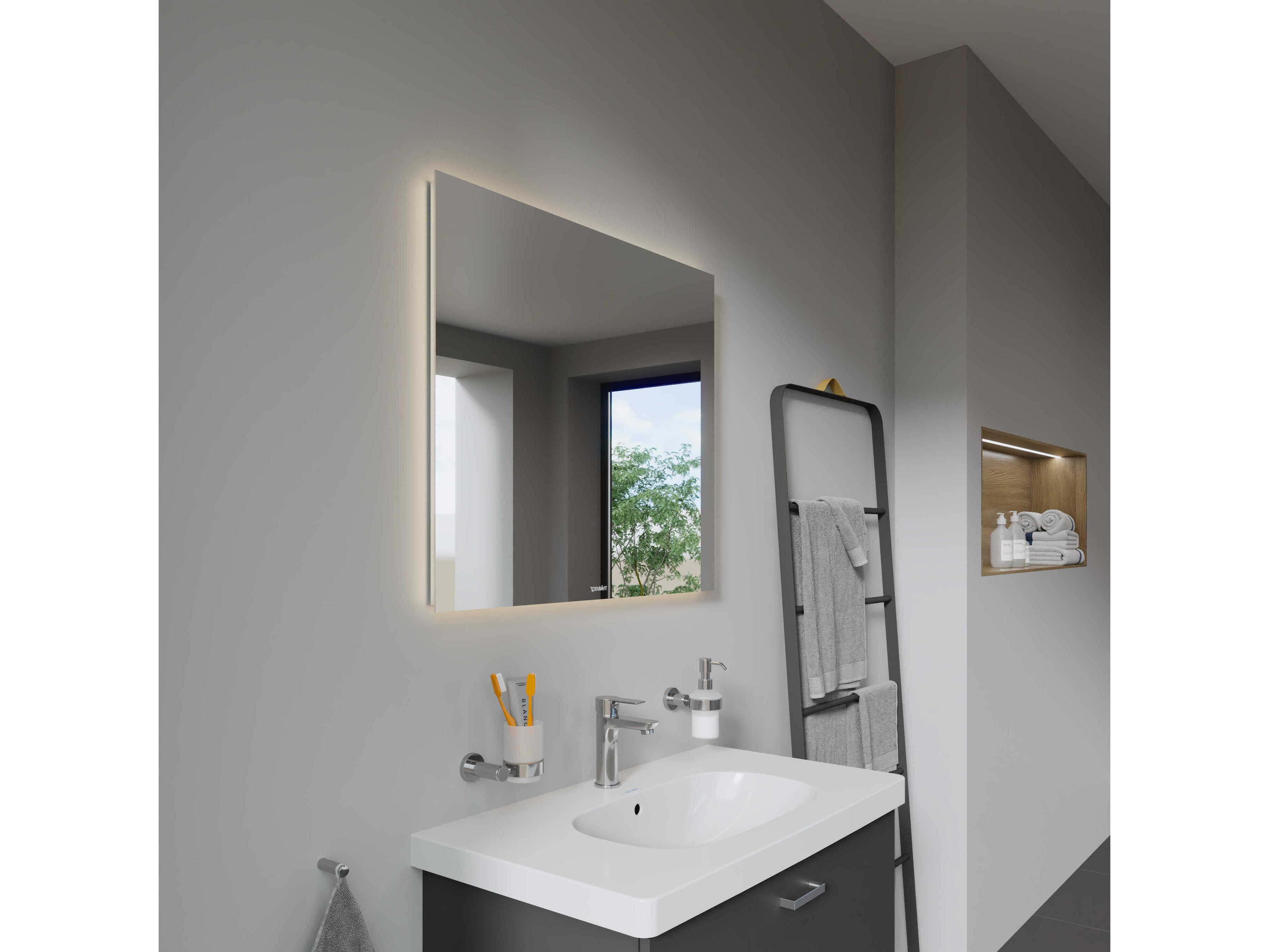 Duravit Light & Mirror 32'' White Matt Ambient-Light Standard LED Mirror