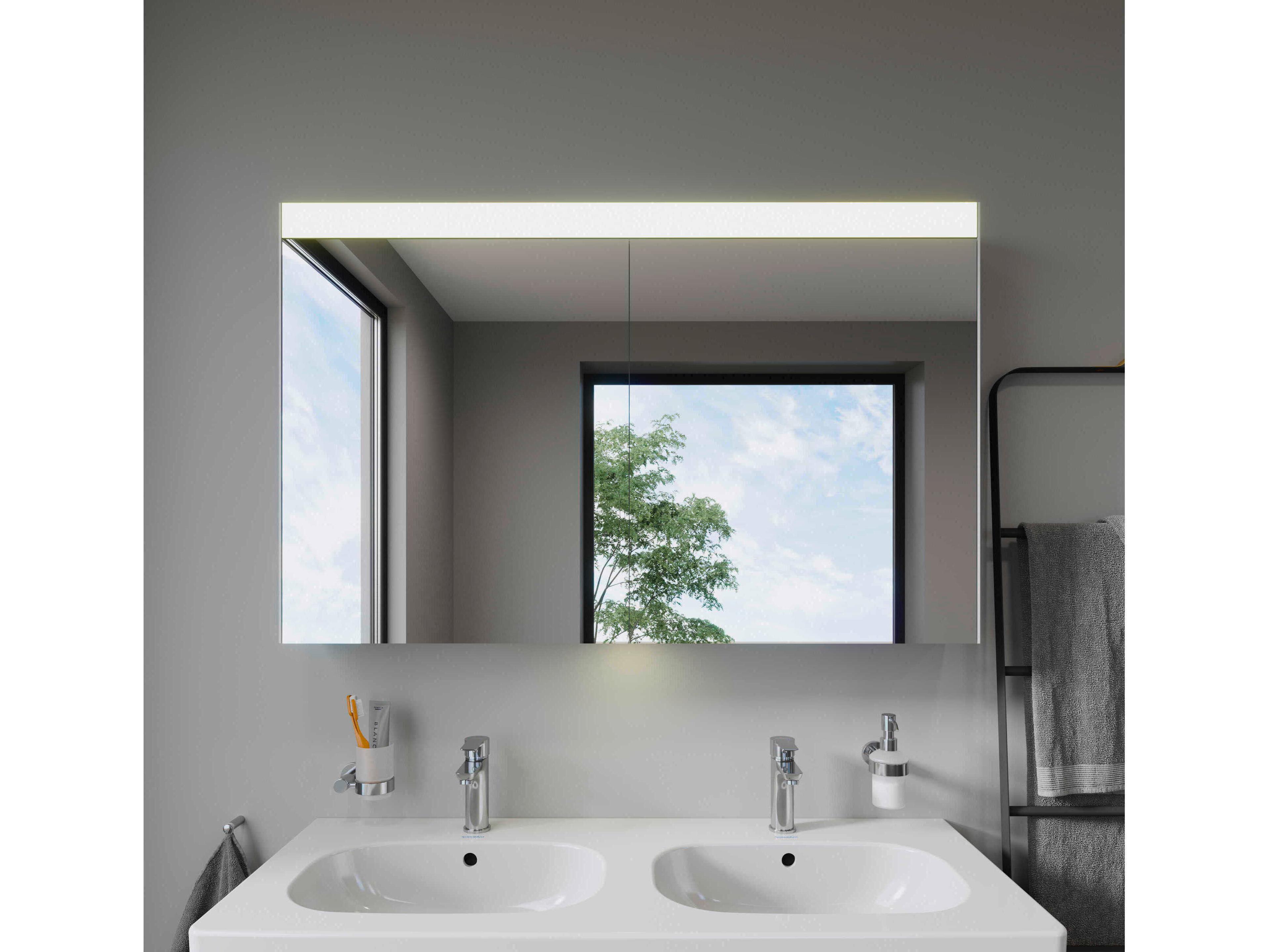 Duravit Light & Mirror 48'' White LED Mirror Cabinet - Left & Right Side Hinge