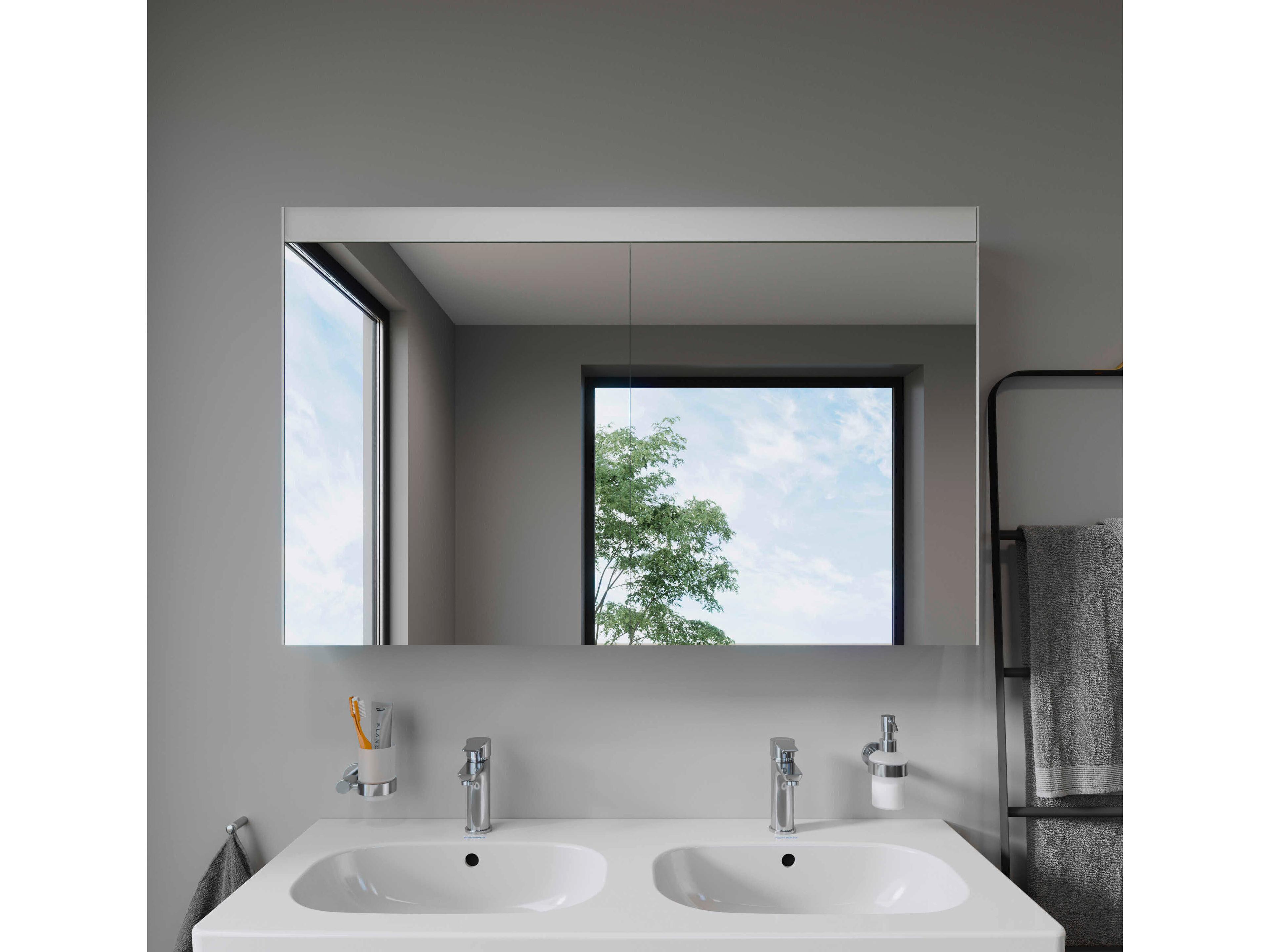 Duravit Light & Mirror 48'' White LED Mirror Cabinet - Left & Right Side Hinge