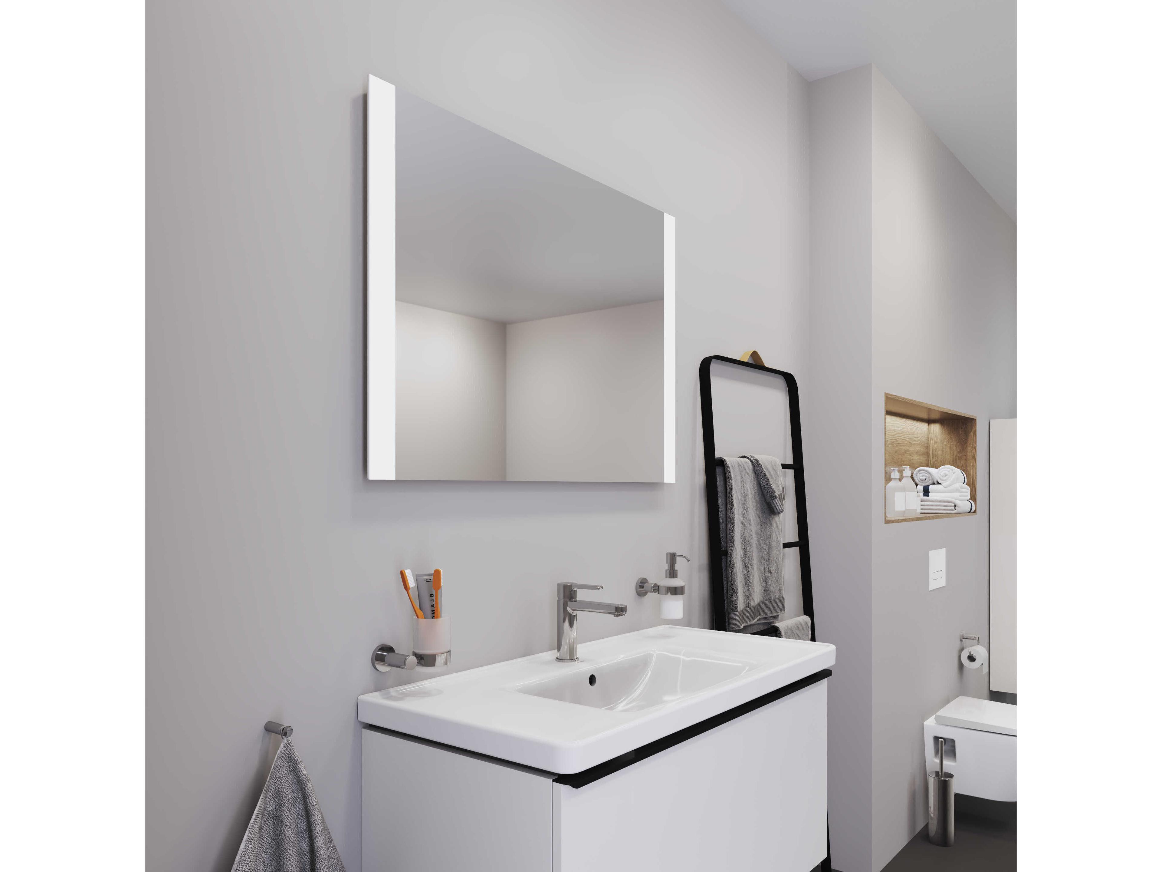 Duravit Light & Mirror 39'' White Matt  Side-Edge Lighting LED Mirror - With Wall Switch Control