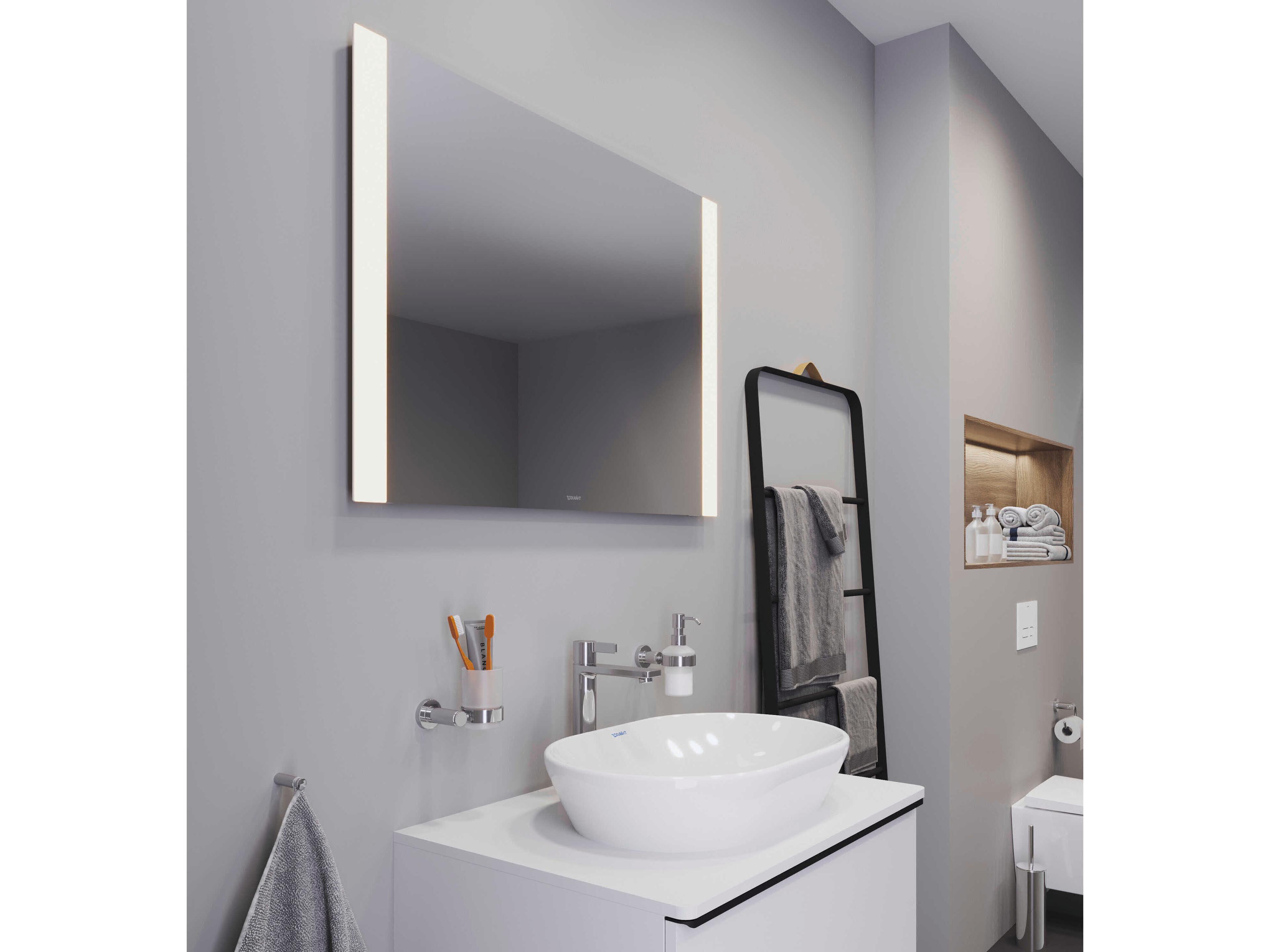 Duravit Light & Mirror 39'' White Matt  Side-Edge Lighting LED Mirror - With Wall Switch Control