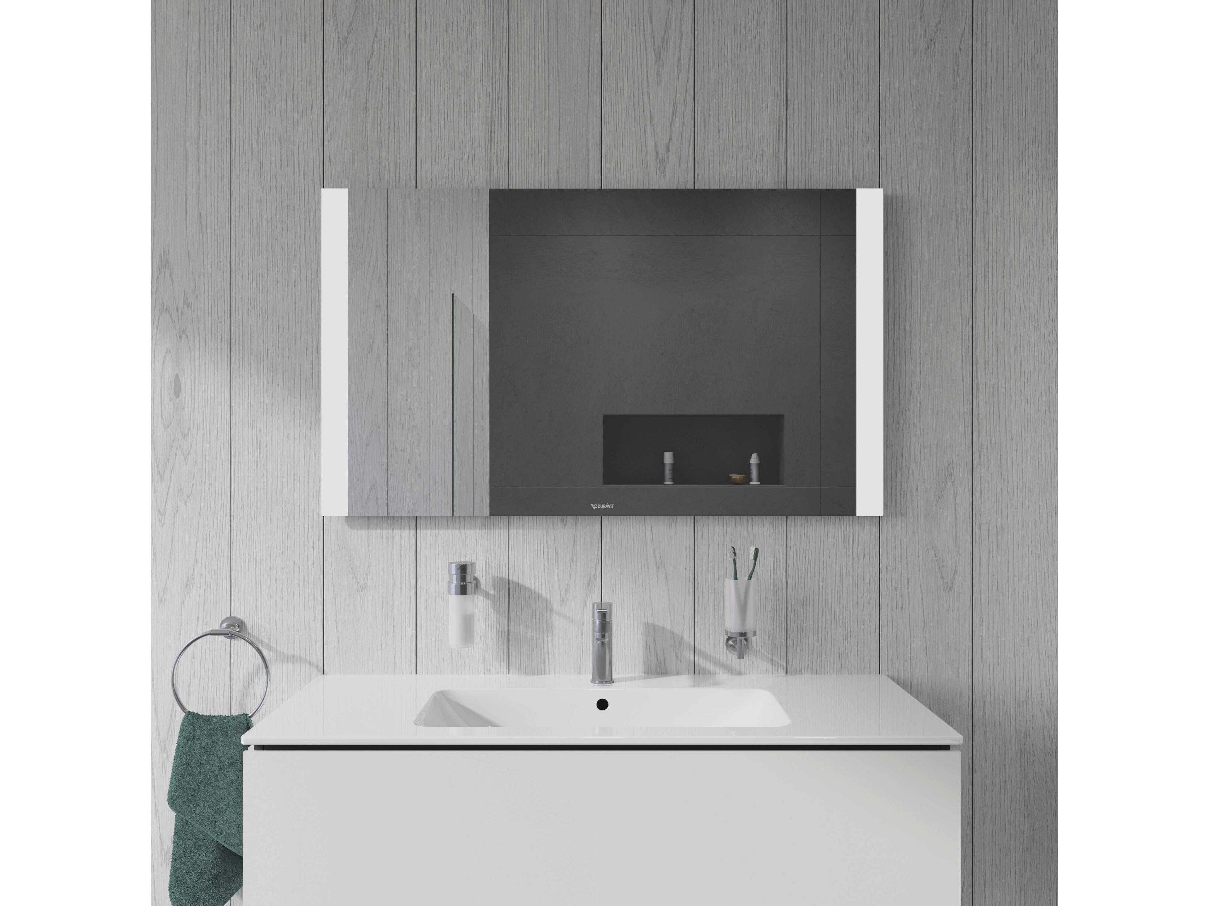 Duravit Light & Mirror 47'' White Matt  Side-Edge Lighting LED Mirror - With Wall Switch Control