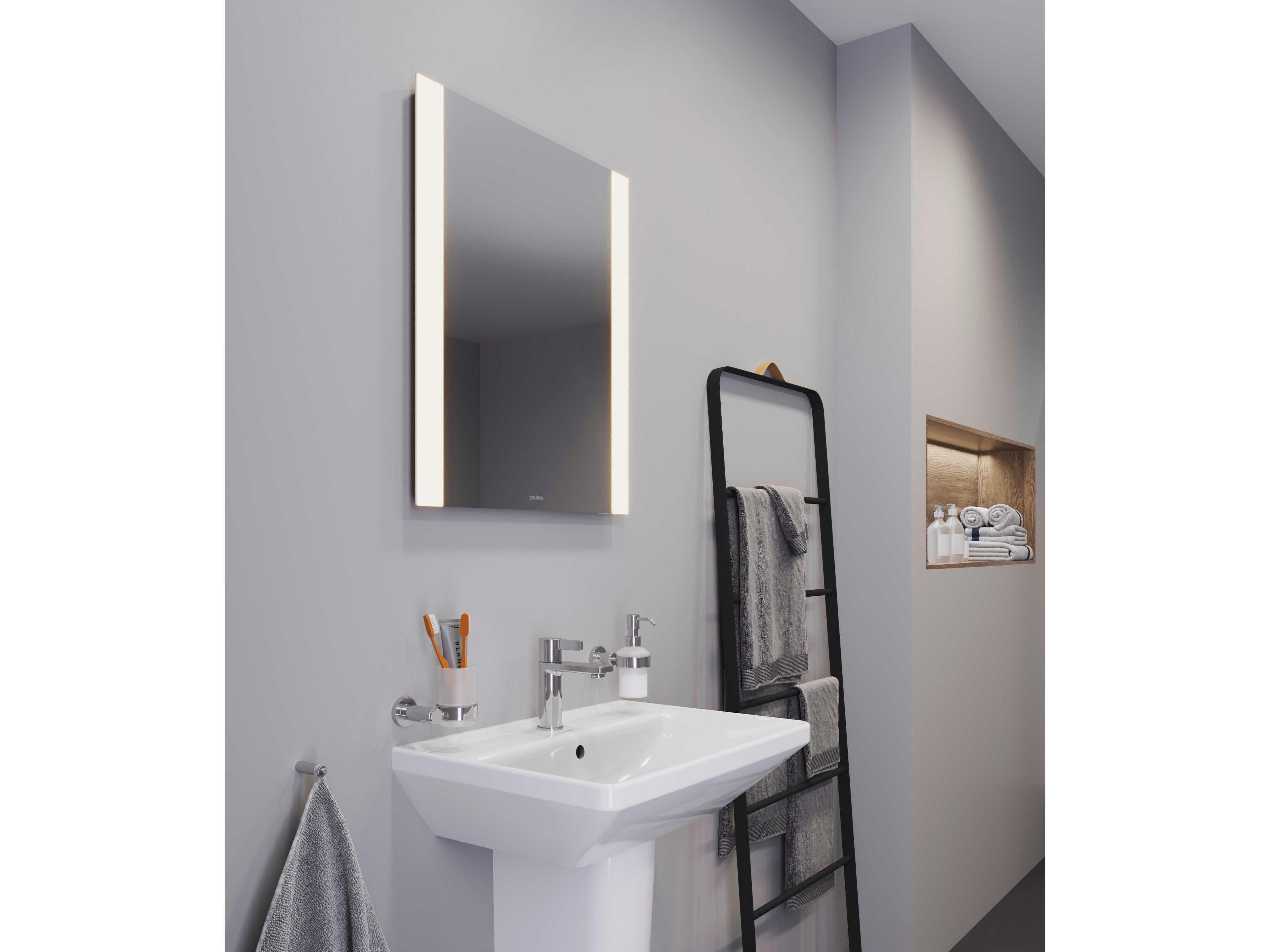 Duravit Light & Mirror 24'' White Matt  Side-Edge Lighting LED Mirror - With Sensor Switch