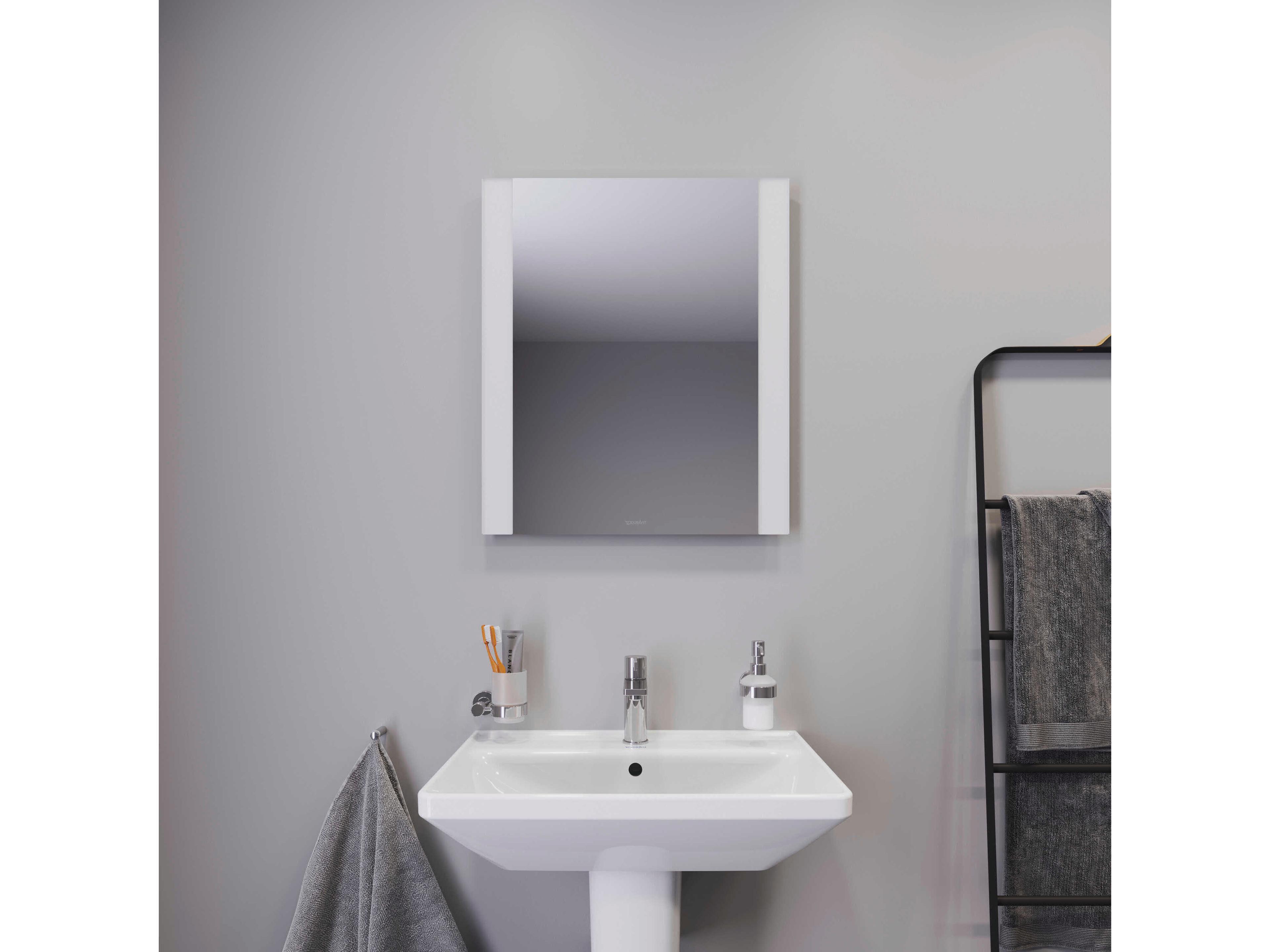 Duravit Light & Mirror 24'' White Matt  Side-Edge Lighting LED Mirror - With Sensor Switch