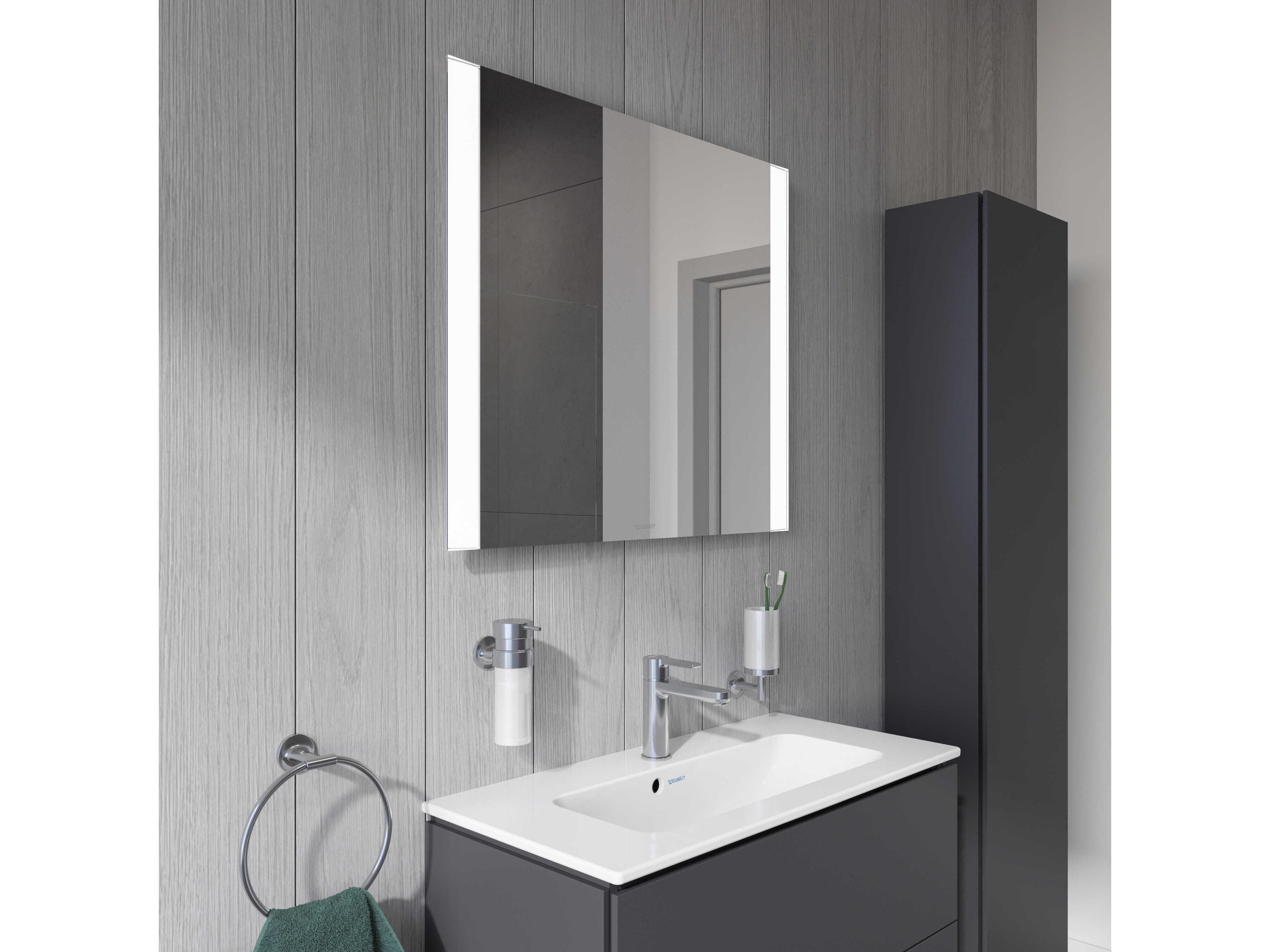 Duravit Light & Mirror 32'' White Matt  Side-Edge Lighting LED Mirror - With Sensor Switch