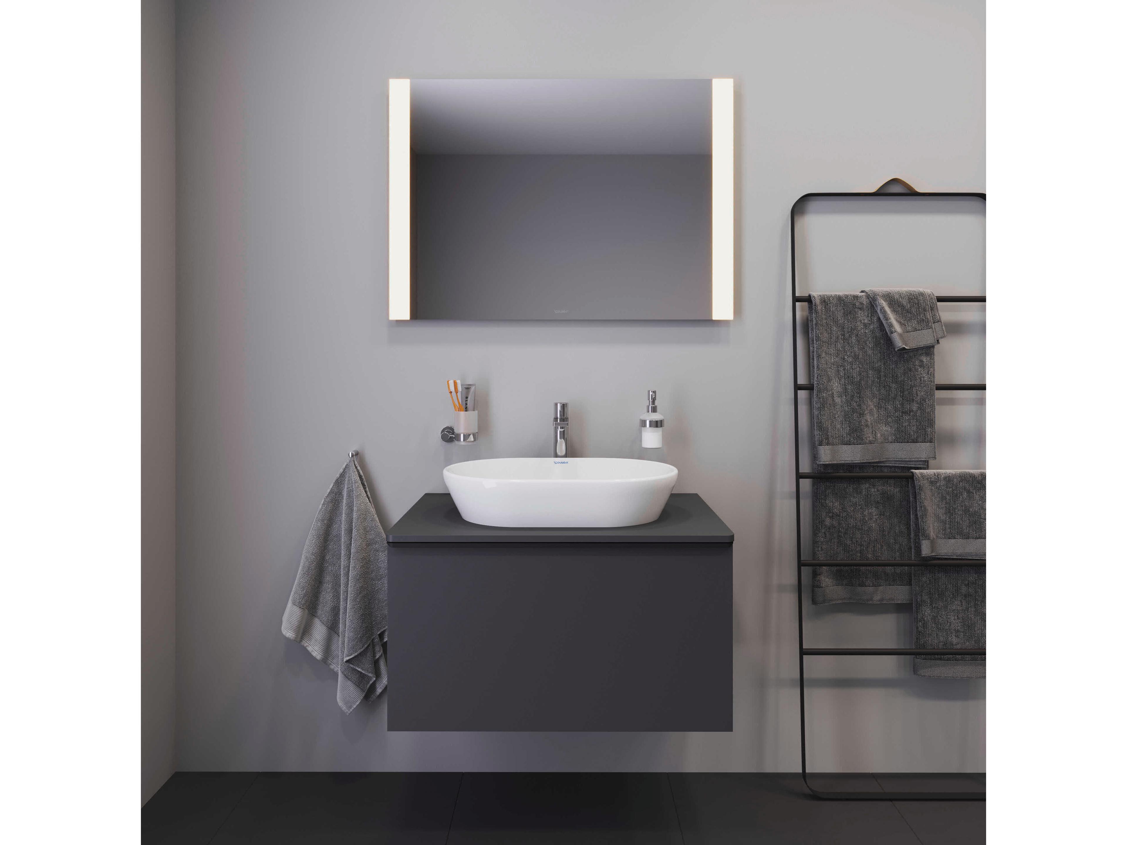 Duravit Light & Mirror 39'' White Matt  Side-Edge Lighting LED Mirror - With Sensor Switch