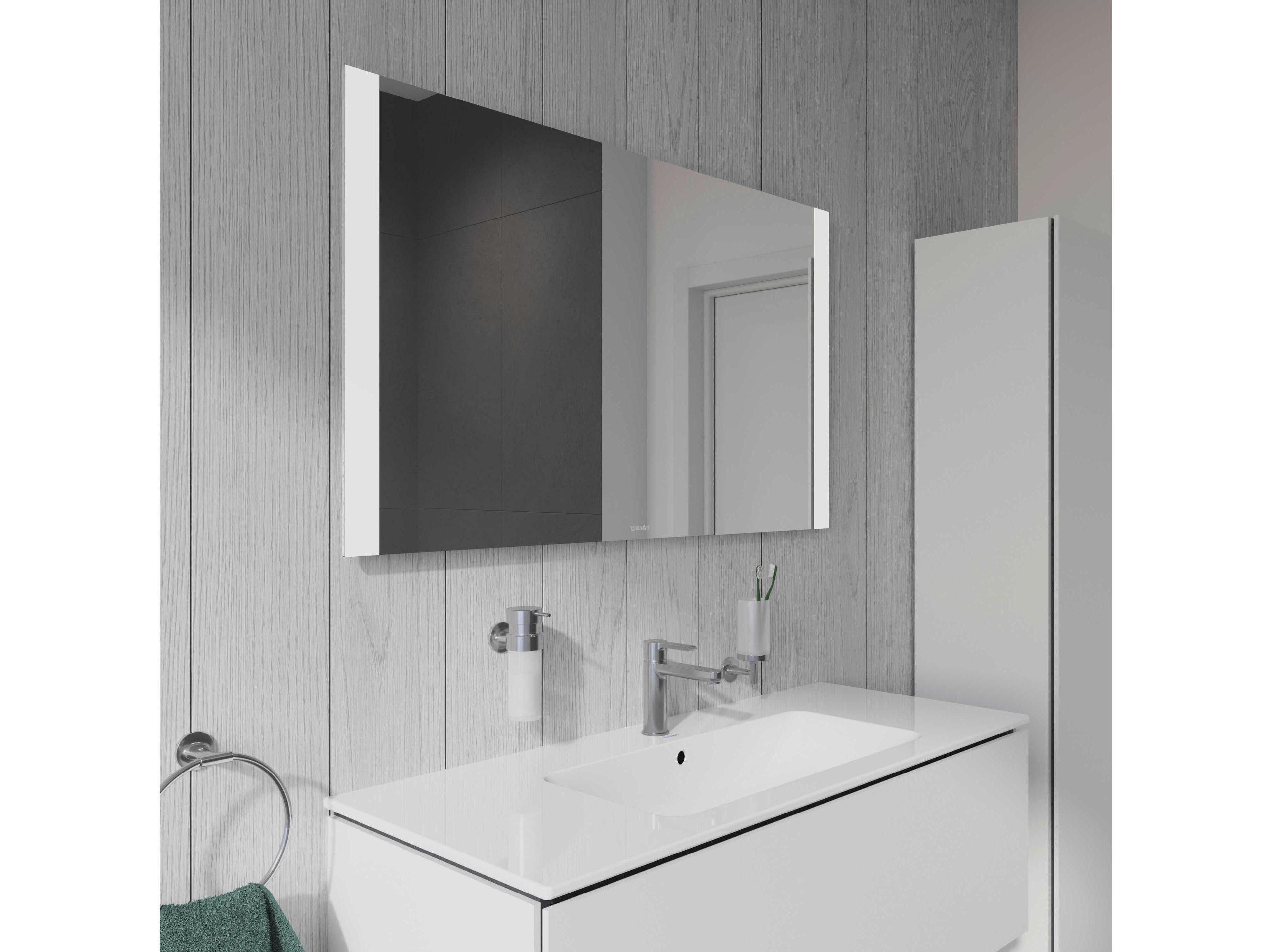 Duravit Light & Mirror 47'' White Matt  Side-Edge Lighting LED Mirror - With Sensor Switch