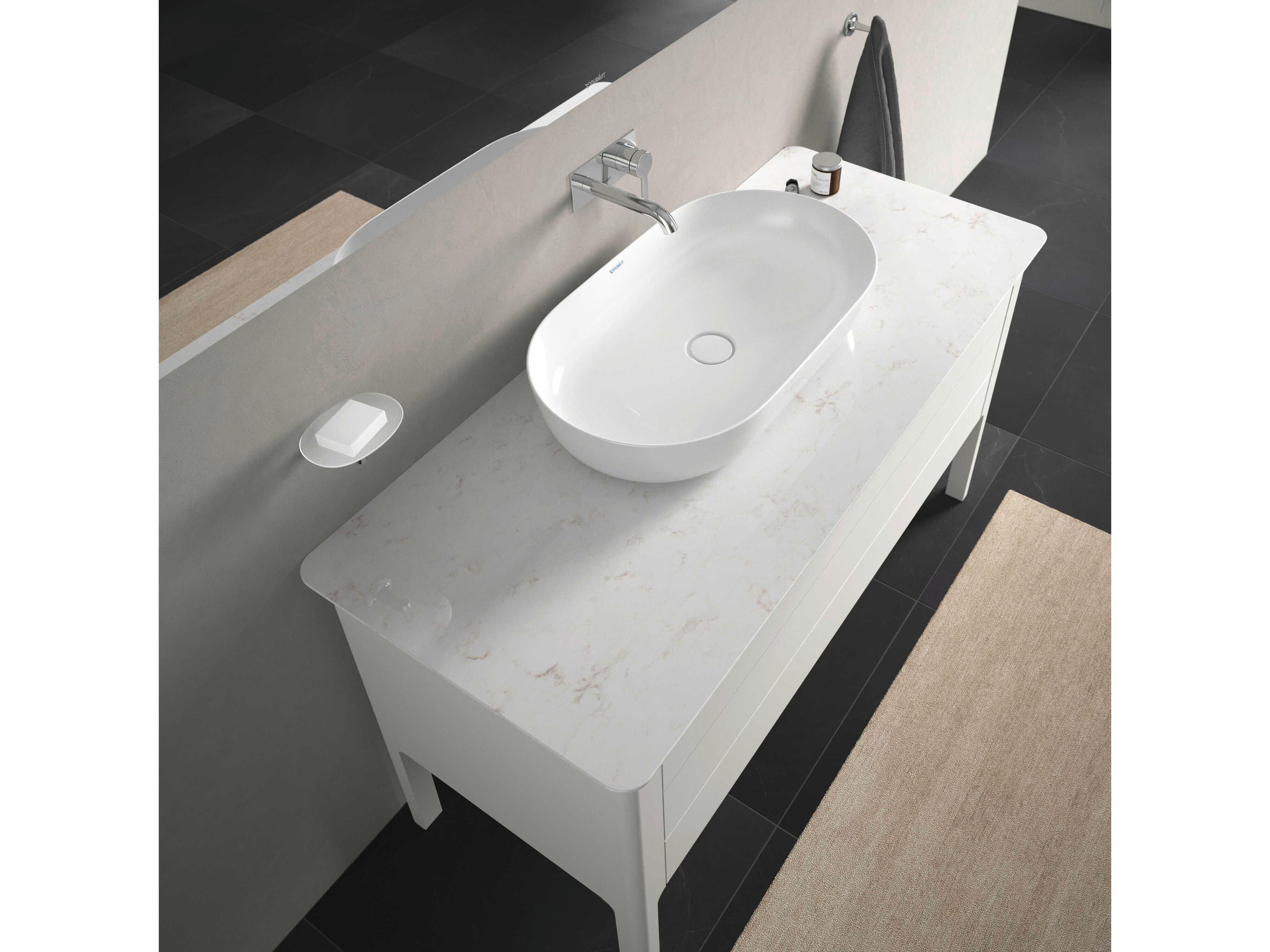 Duravit Luv 55'' Stone White Polished Vanity Top Only
