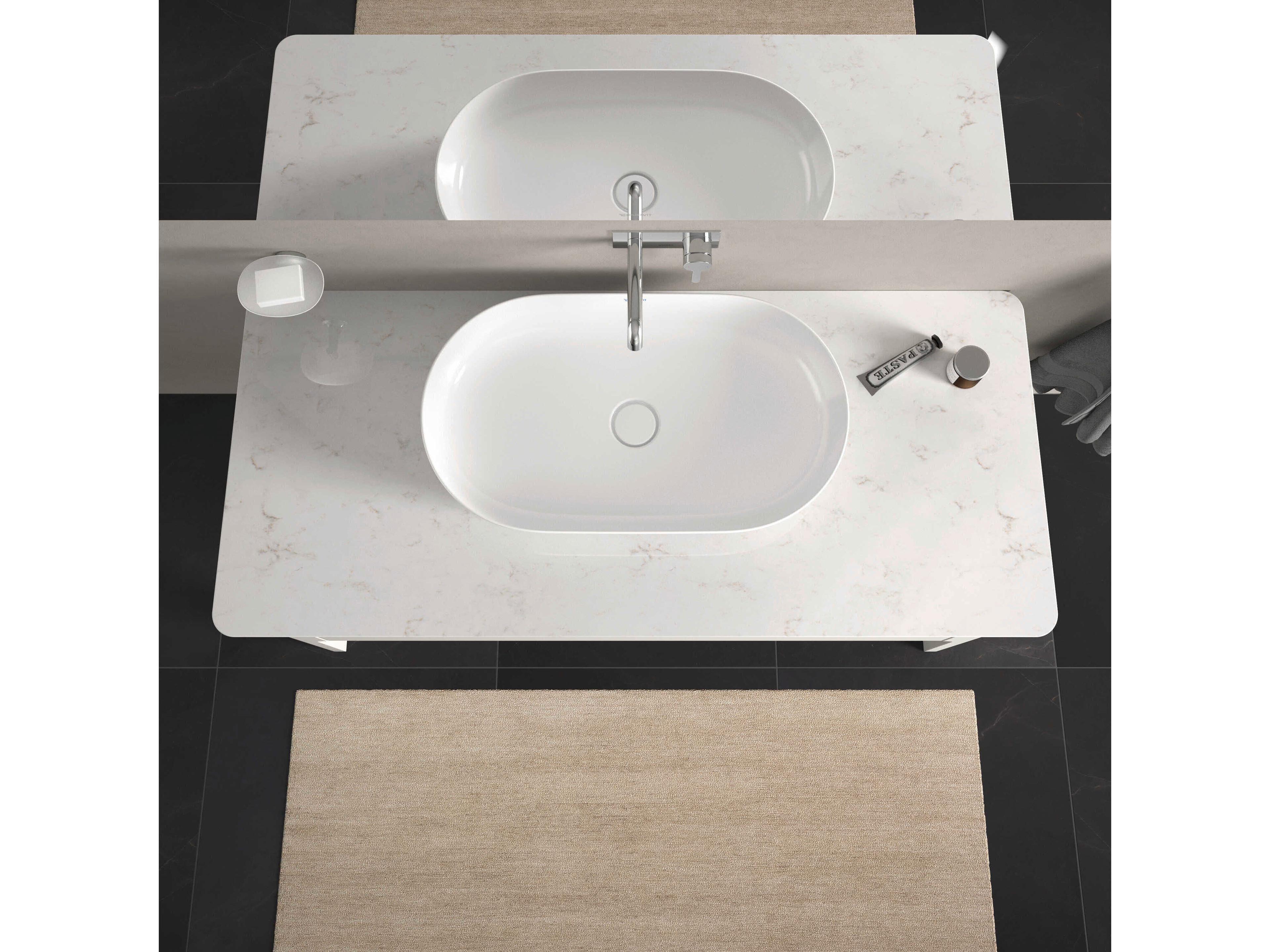 Duravit Luv 55'' Stone White Polished Vanity Top Only