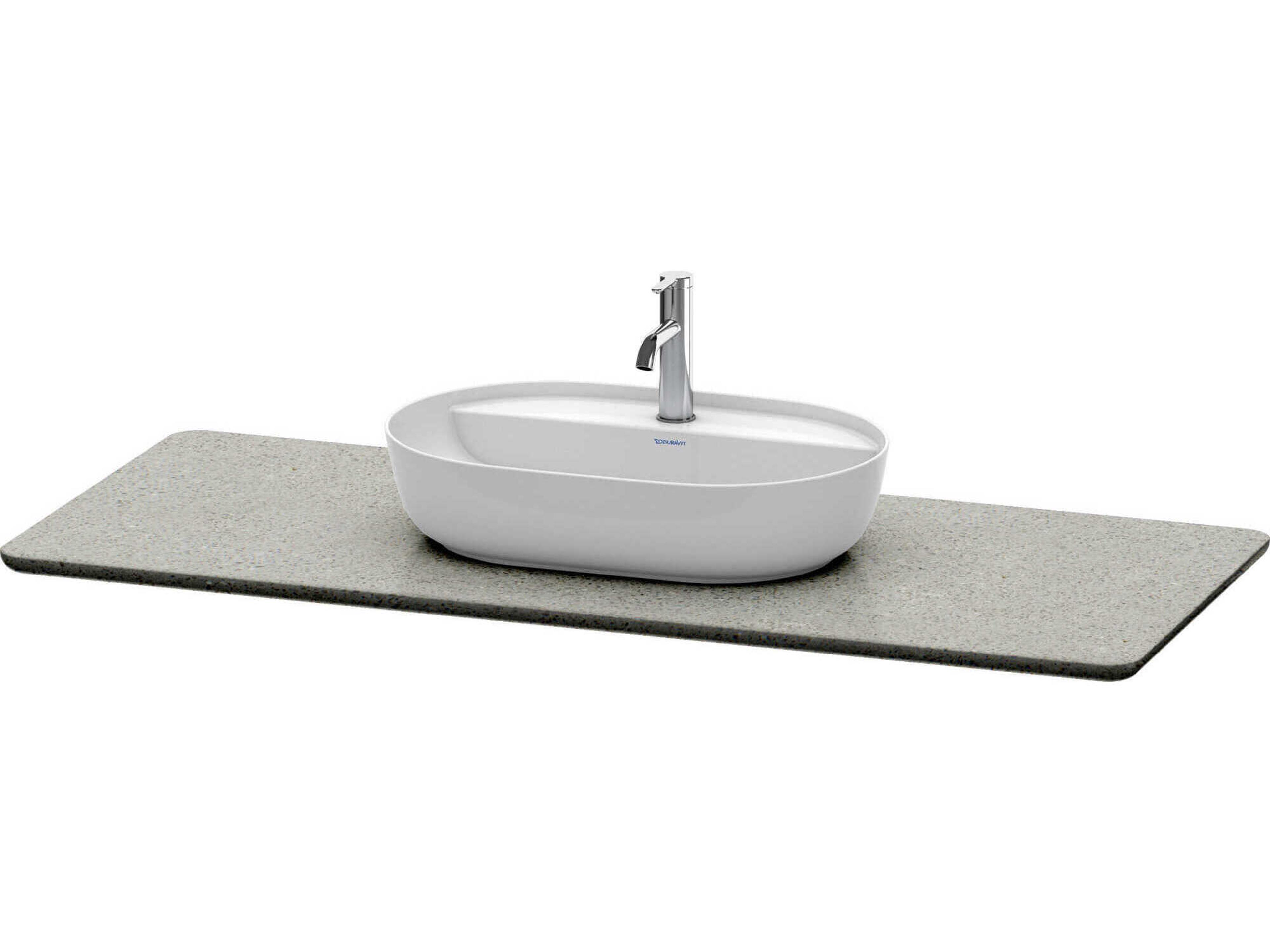 Luv 55'' Stone Gray Polished Vanity Top Only