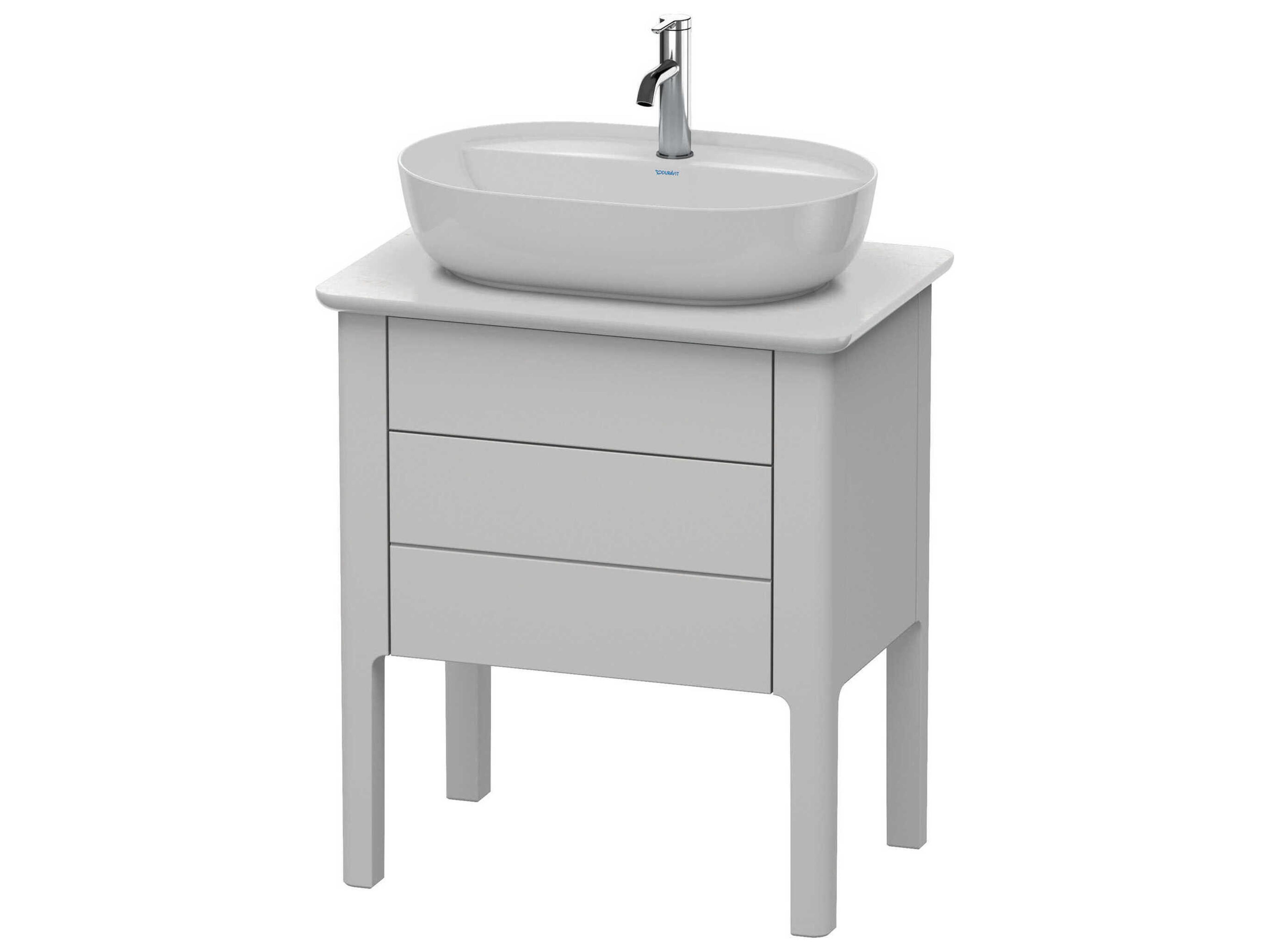 Luv 25'' Nordic White Satin Matt Freestanding Vanity Unit
