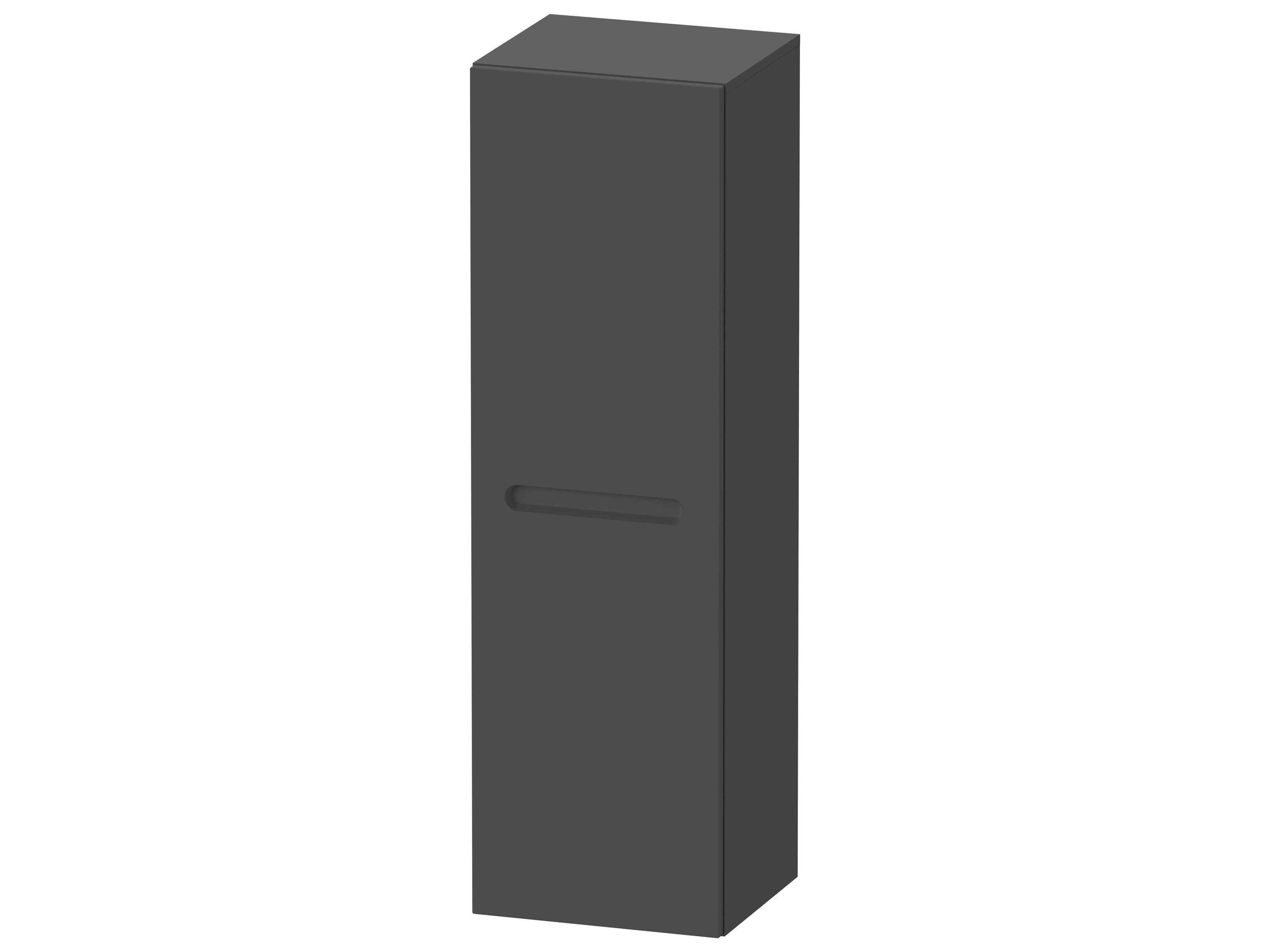 No.1 16'' Semi-Tall Graphite Matt Wall- Mounted Cabinet - Right Hinge