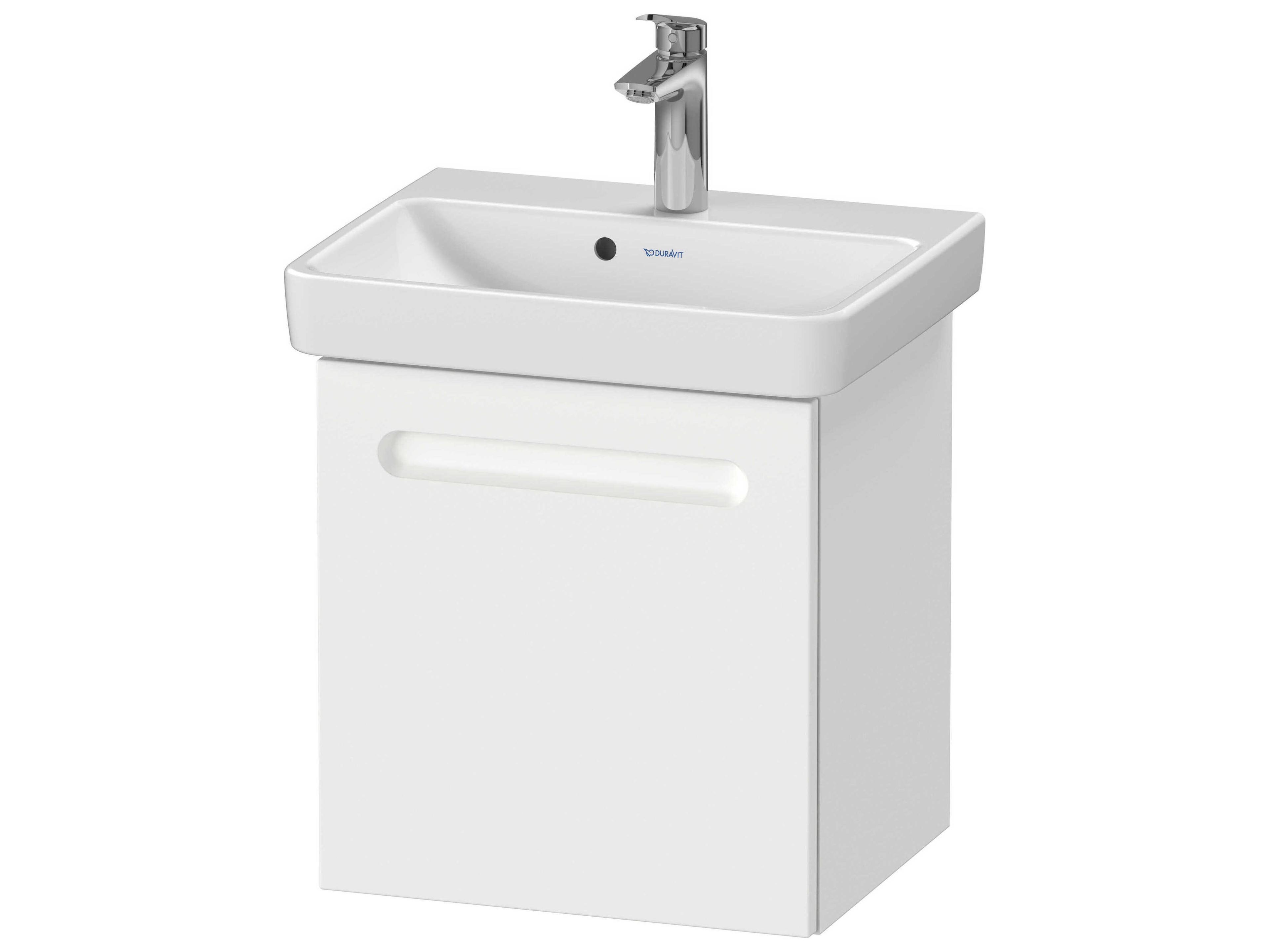 No.1 17'' White Matt Wall-Mounted Vanity - Right Hinge