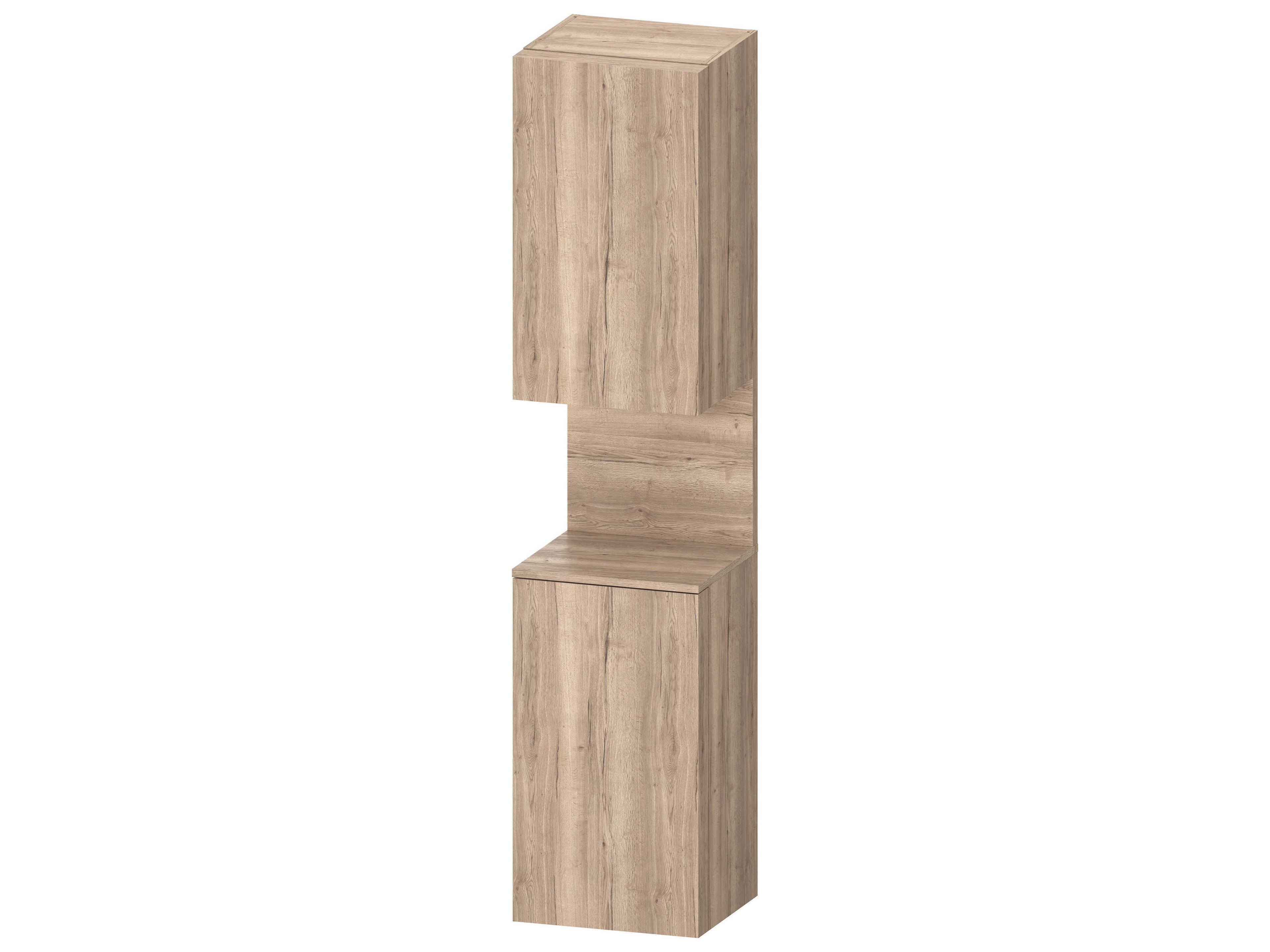 Qatego 16'' Marbeled Oak Matt Tall Cabinet - Right Side Hinge