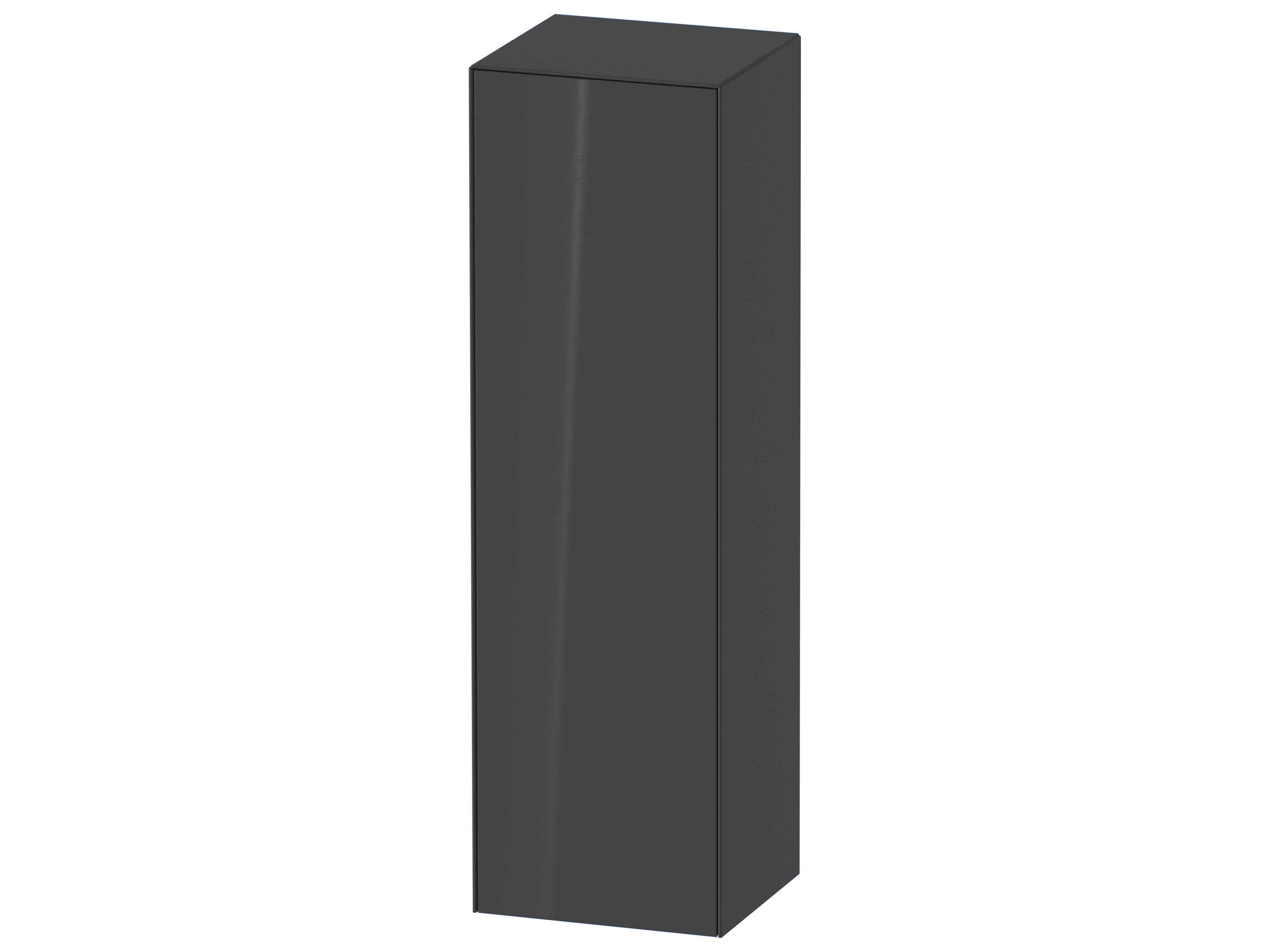 White Tulip 16'' Stone Graphite High Gloss Wall-Mounted Vanity Unit - Right Hand Hinge