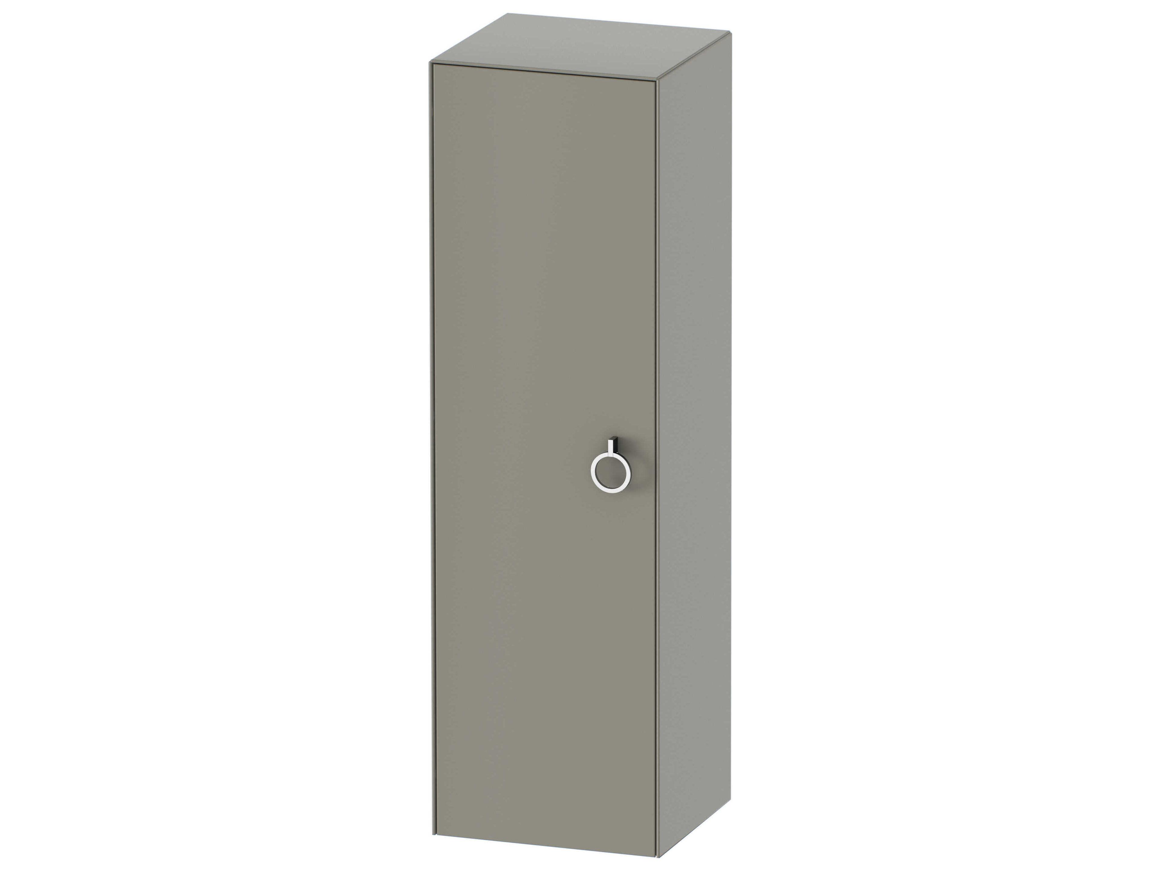 White Tulip 16'' Stone Gray Satin Matte Wall-Mounted Vanity Unit - Left Hand Hinge