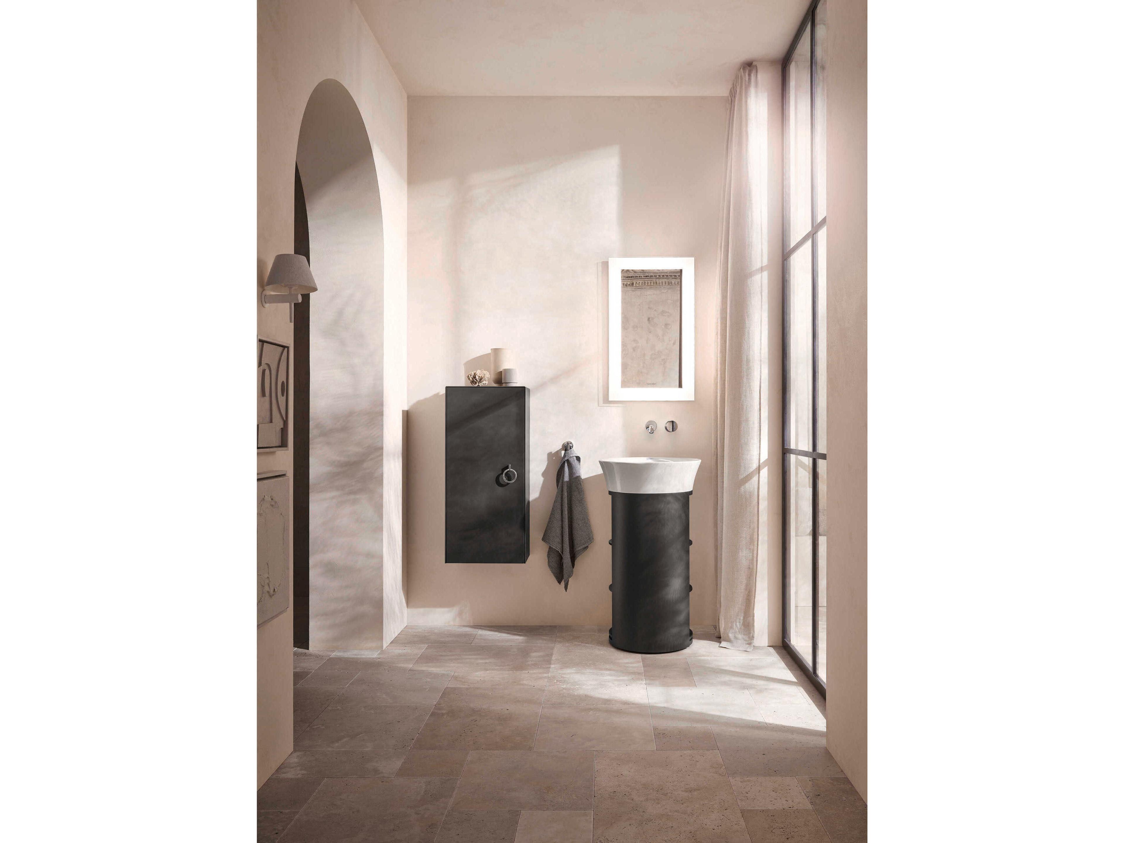 Duravit White Tulip 16'' Graphite Satin Matte Floor Standing Vanity Unit