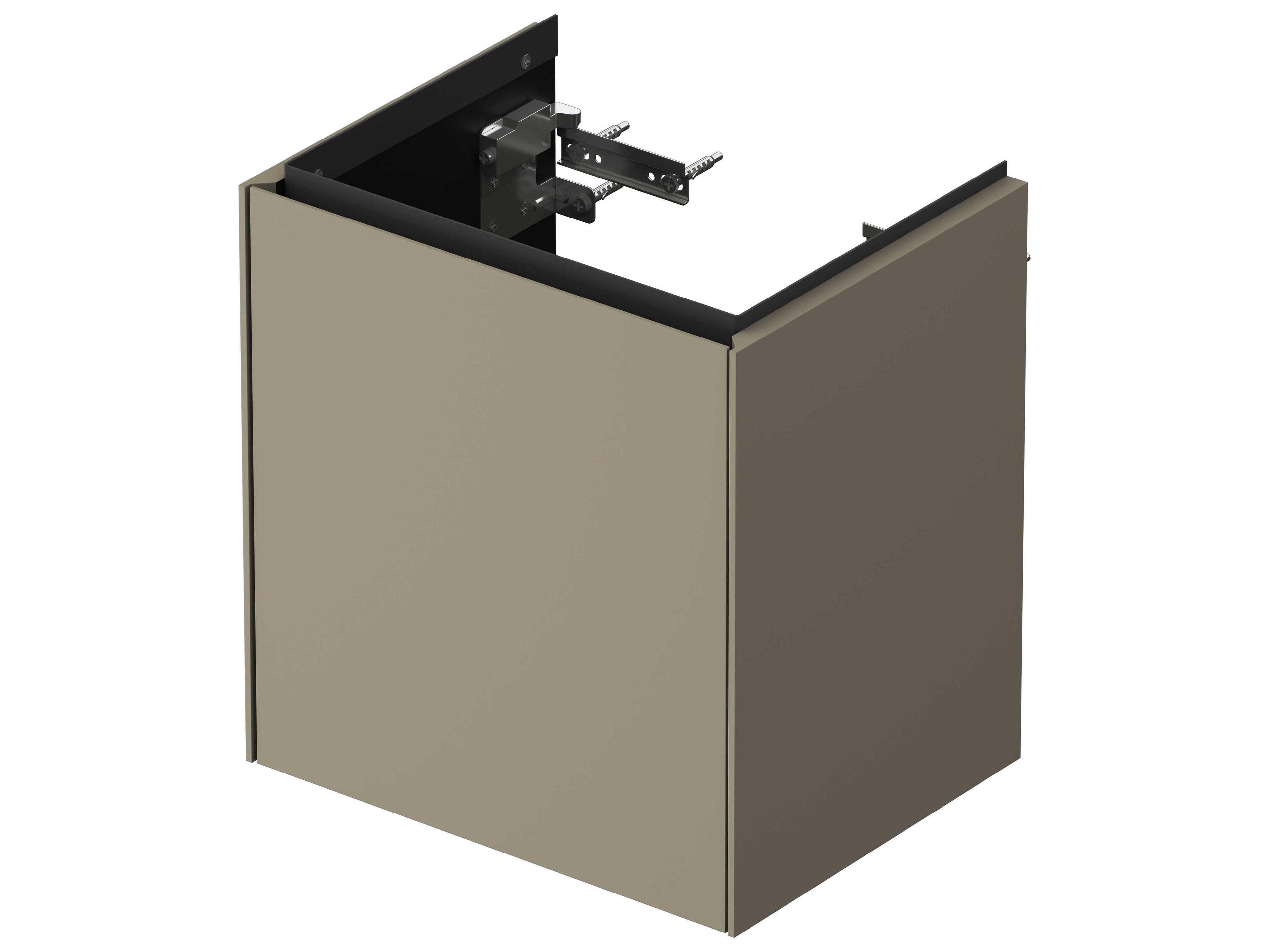 Duravit White Tulip 15'' Stone Gray Satin Wall-Mounted Vanity Unit - Left Hand Hinge