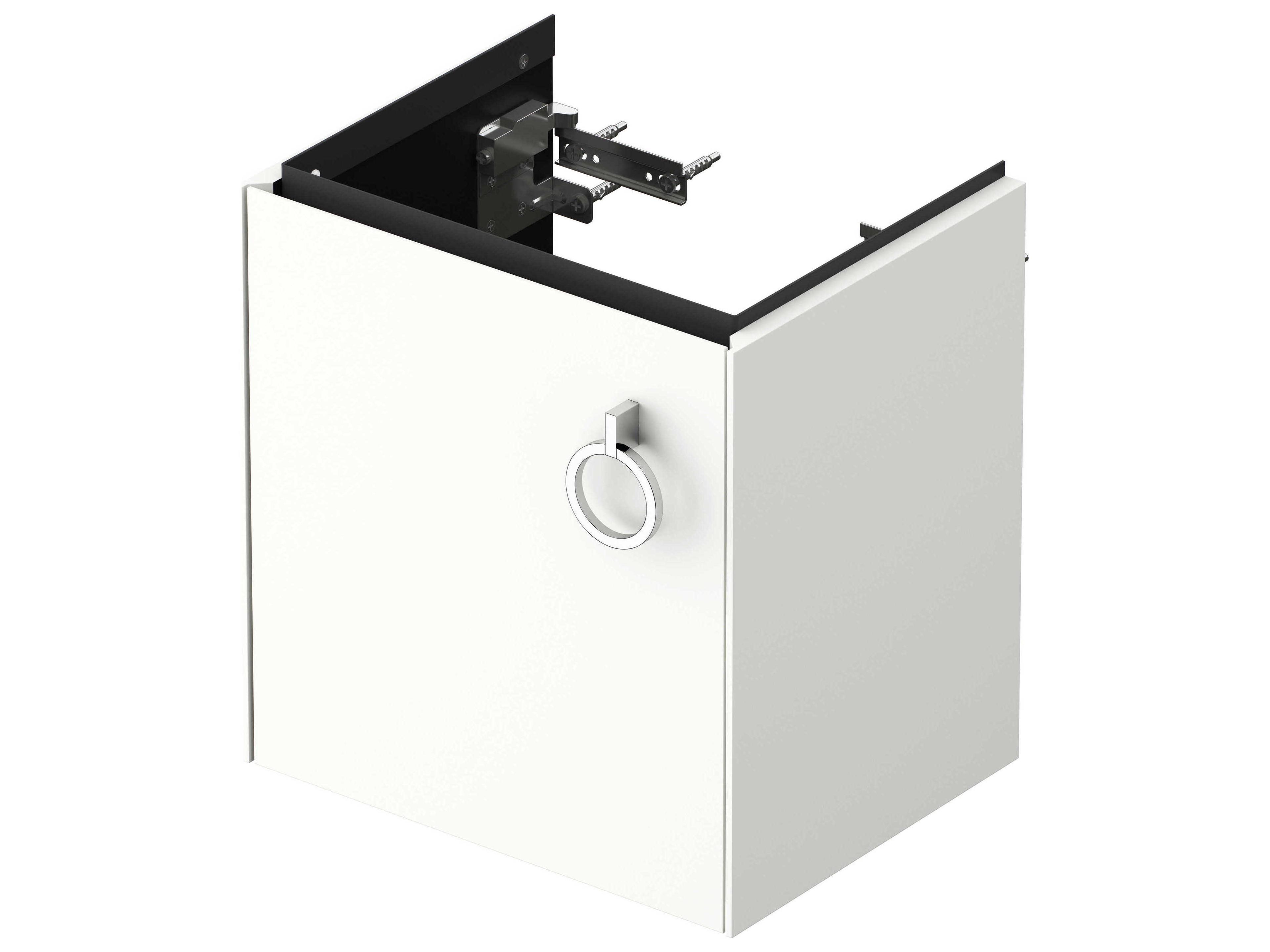 Duravit White Tulip 15'' White Satin Matte Wall-Mounted Vanity Unit - Left Hand Hinge