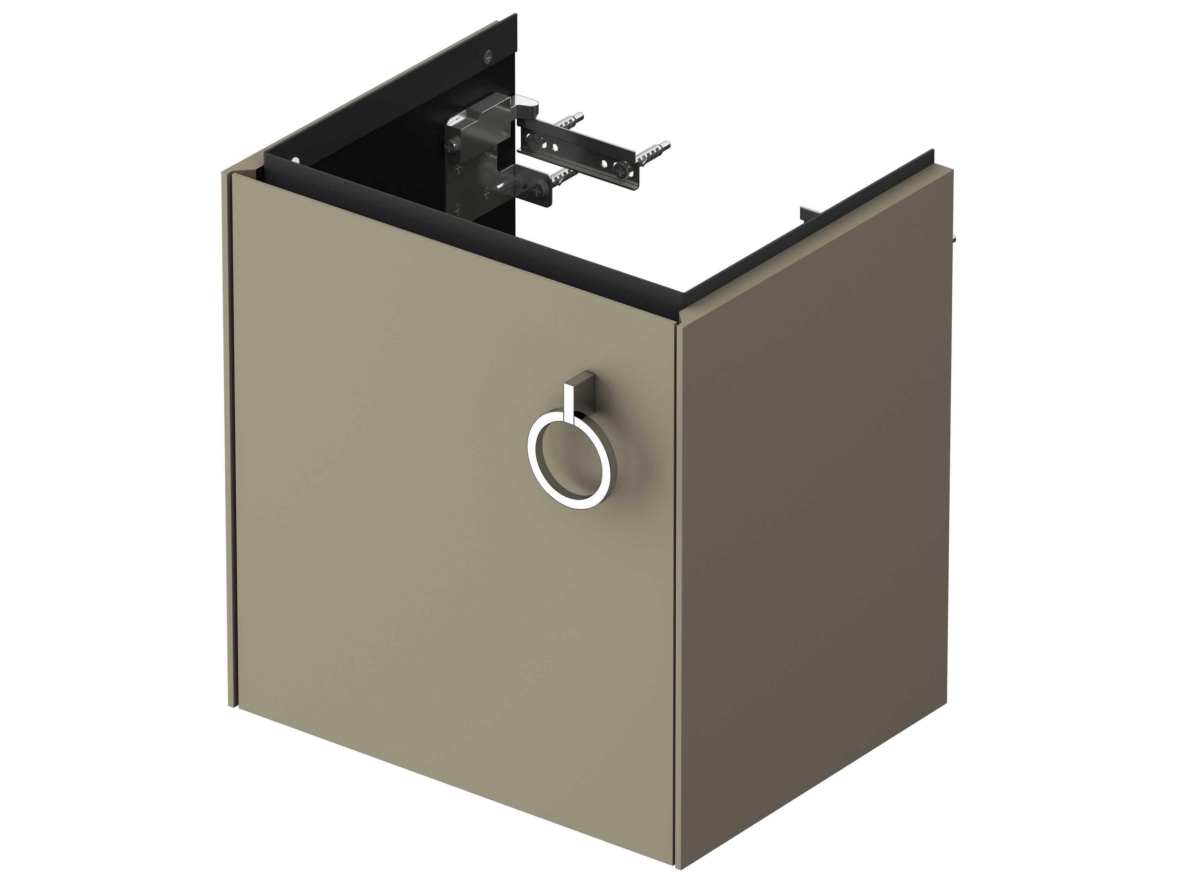 Duravit White Tulip 15'' Stone Gray Satin Wall-Mounted Vanity Unit - Left Hand Hinge