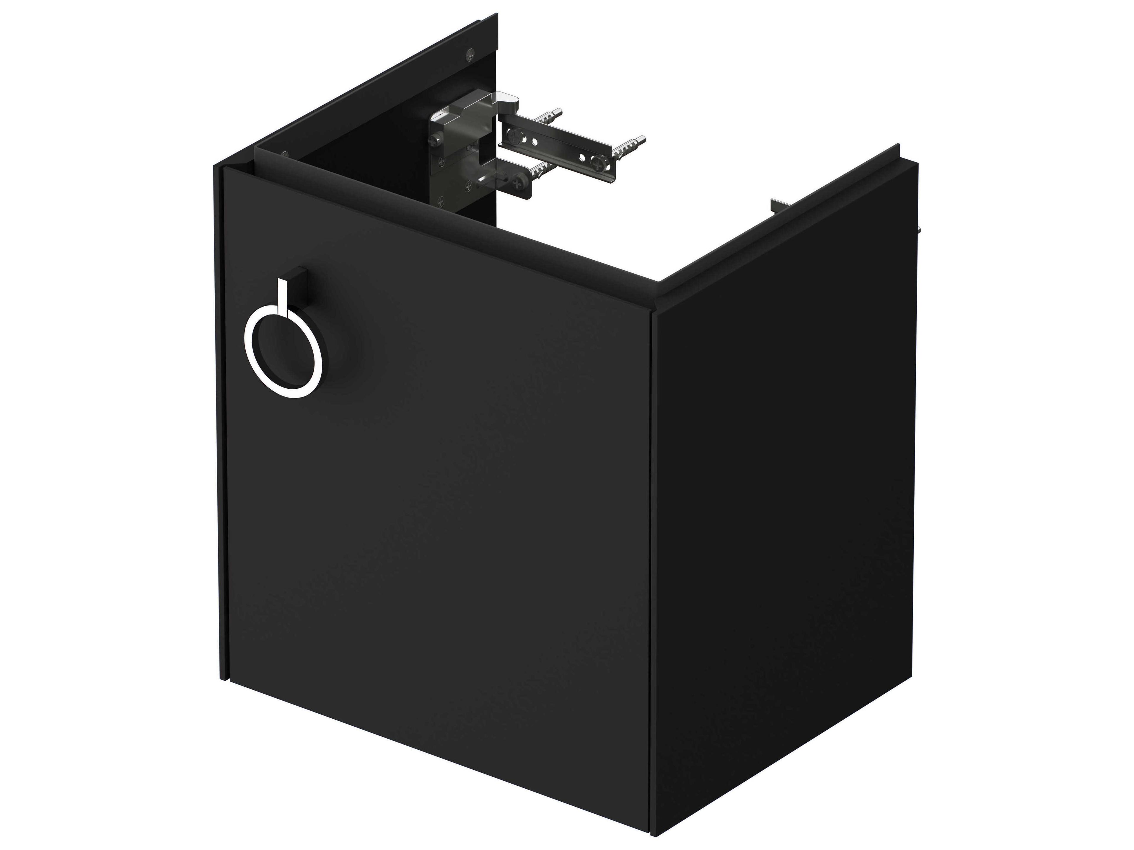 Duravit White Tulip 15'' Graphite Satin Matte Wall-Mounted Vanity Unit - Right Hand Hinge