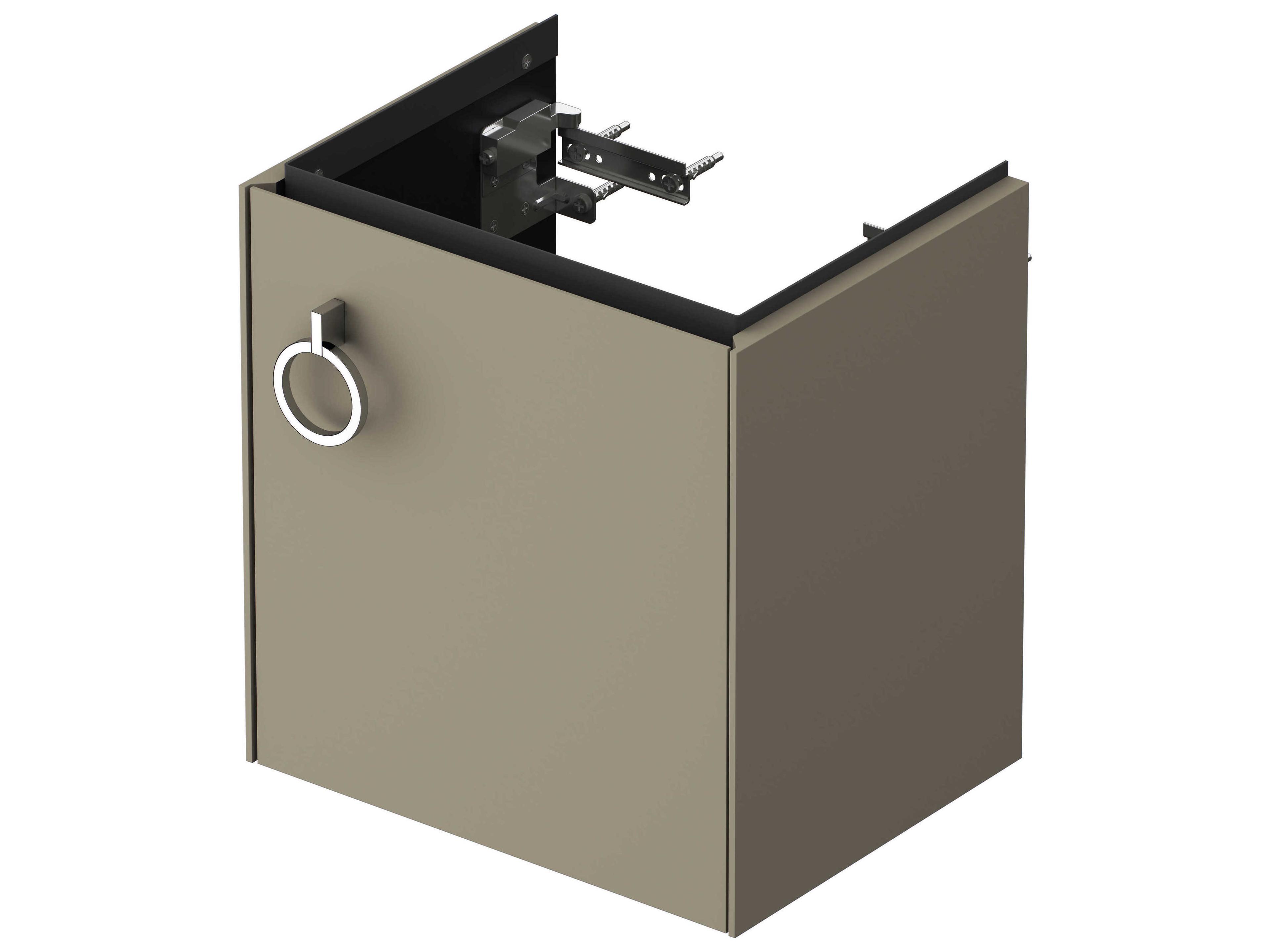 Duravit White Tulip 15'' Stone Gray Satin Wall-Mounted Vanity Unit - Right Hand Hinge