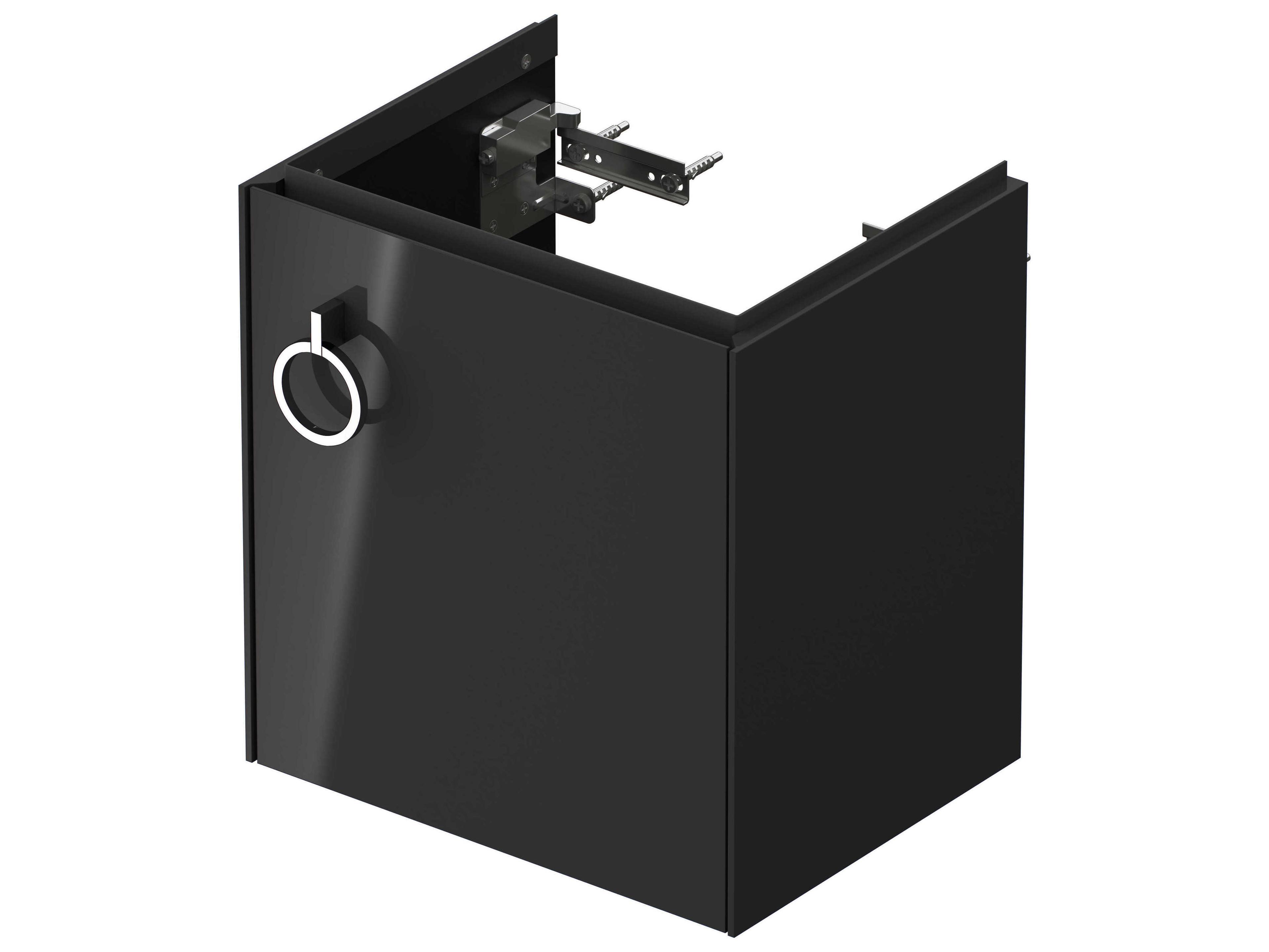 Duravit White Tulip 15'' Graphite High Gloss Wall-Mounted Vanity Unit - Right Hand Hinge