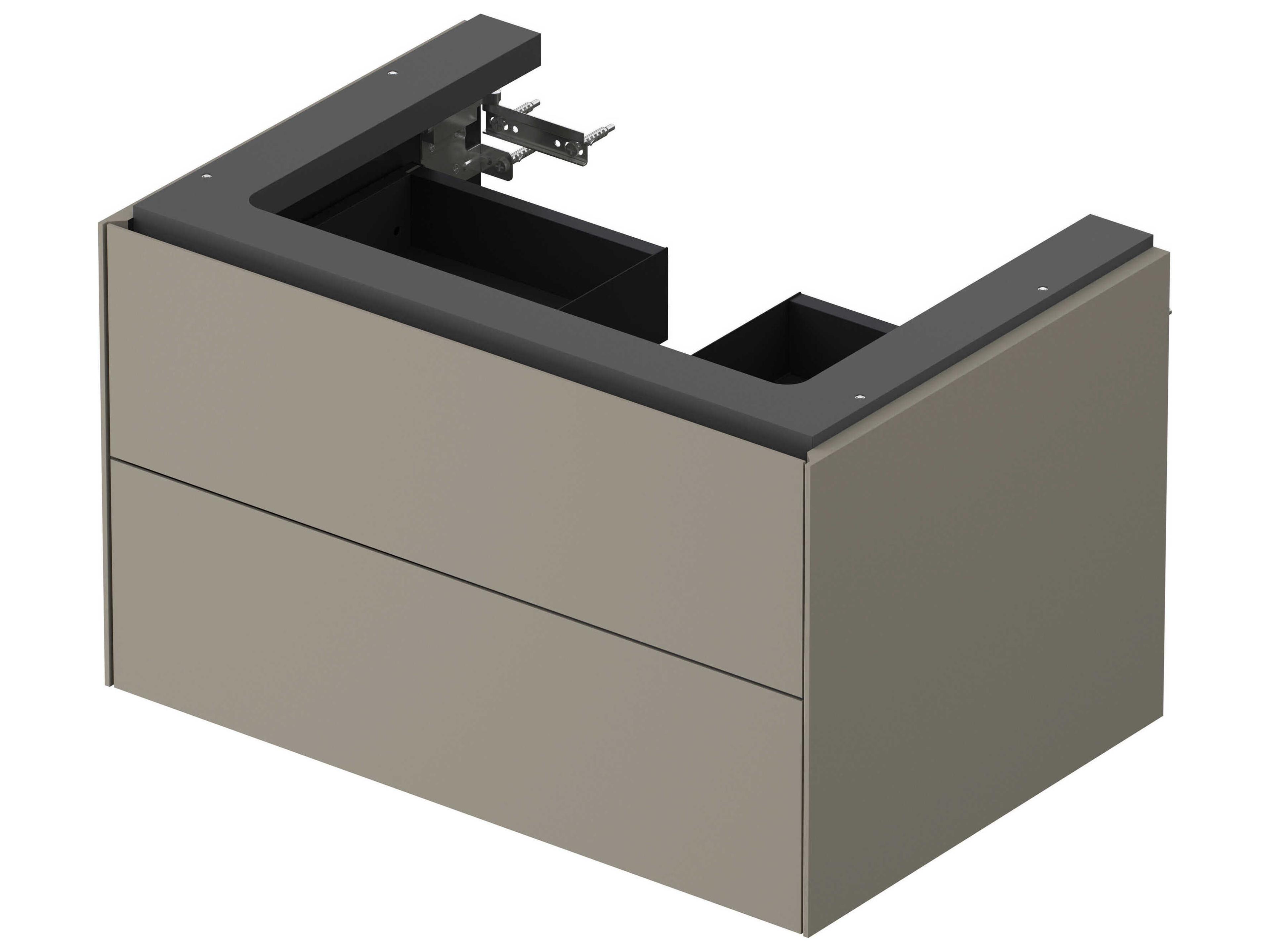 Duravit White Tulip 27'' Stone Gray Satin Wall-Mounted Vanity Unit