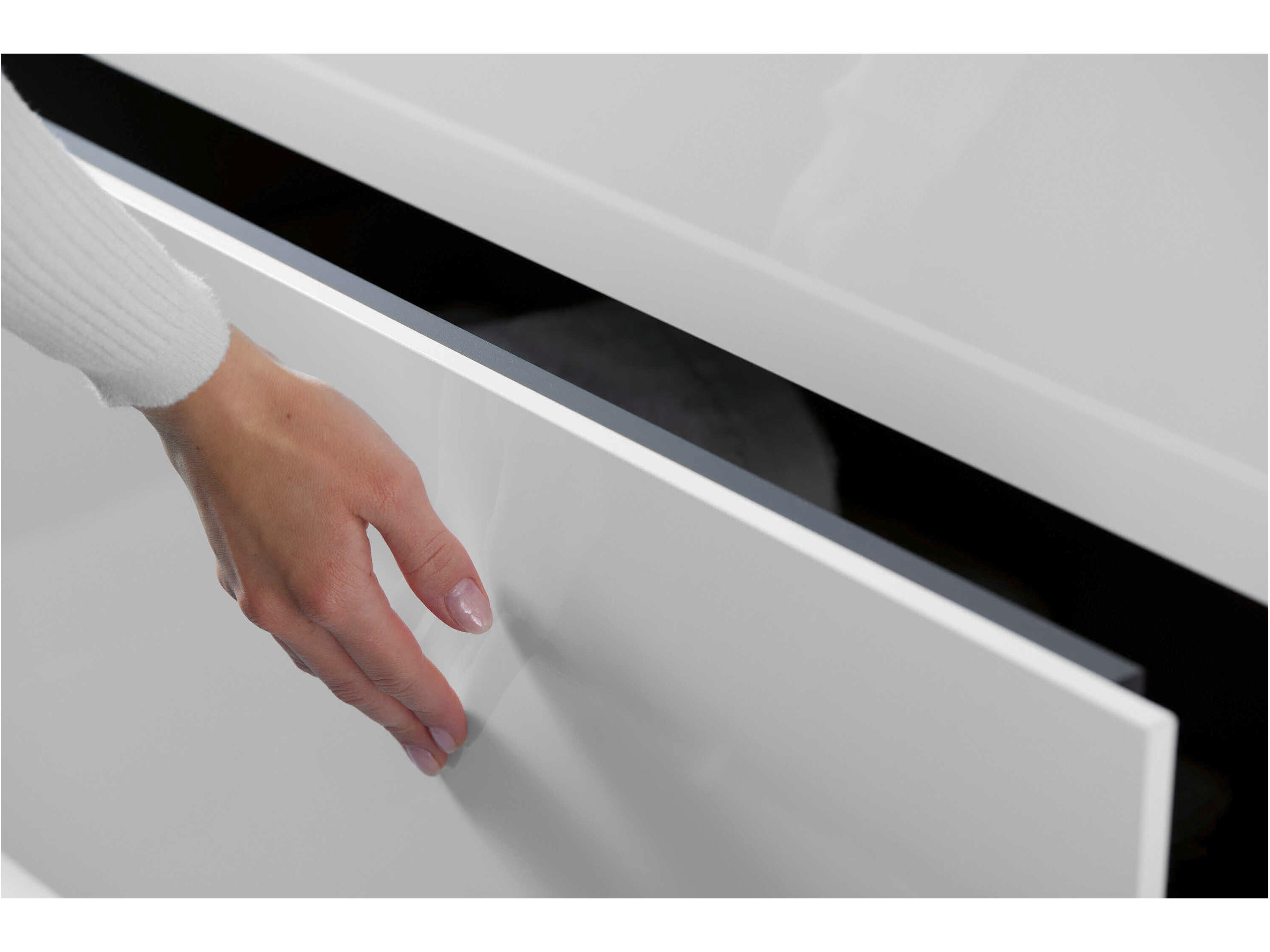 Duravit White Tulip 39'' Graphite High Gloss Wall-Mounted Vanity Unit