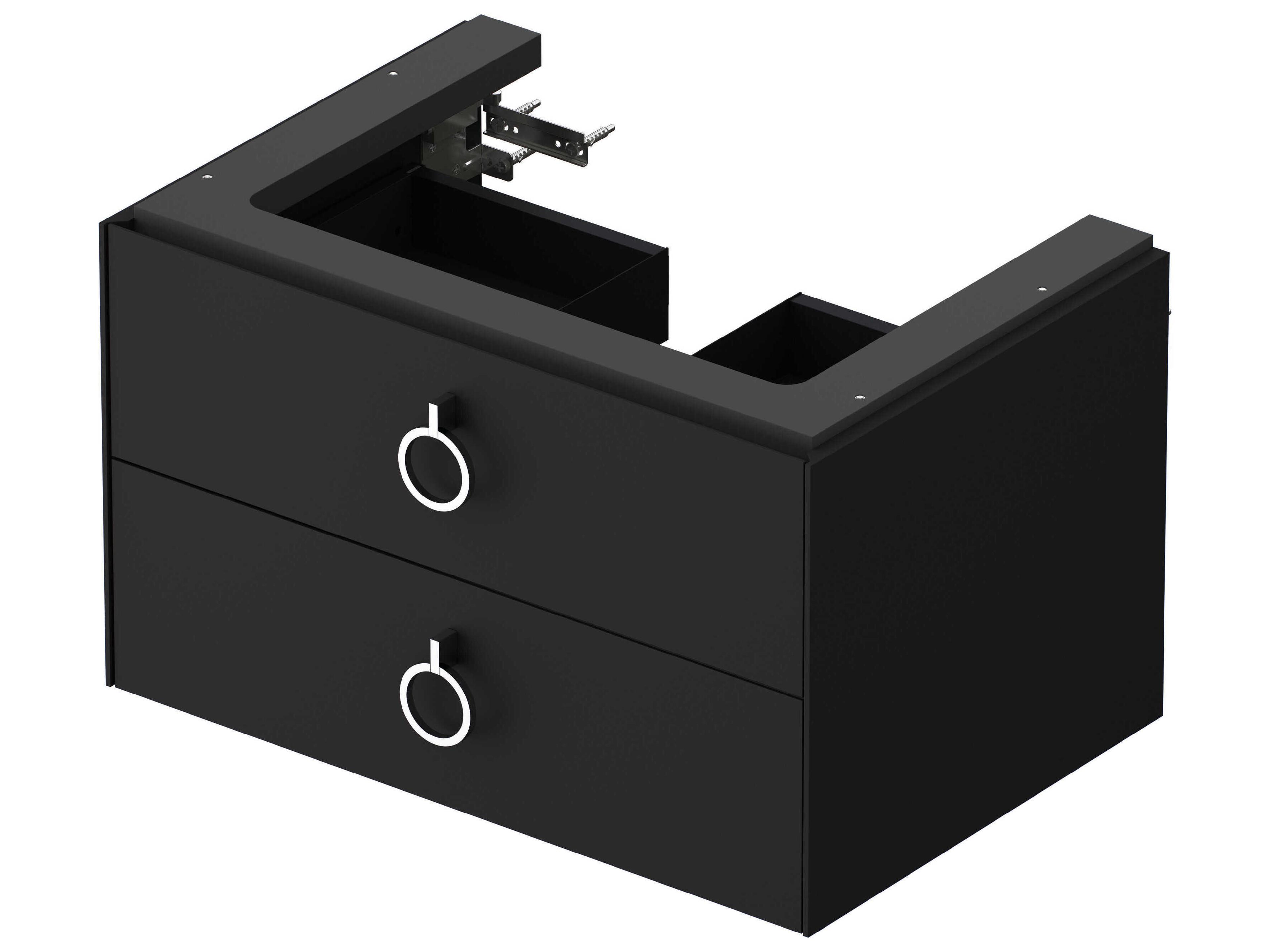 Duravit White Tulip 27'' Graphite Satin Matte Wall-Mounted Vanity Unit