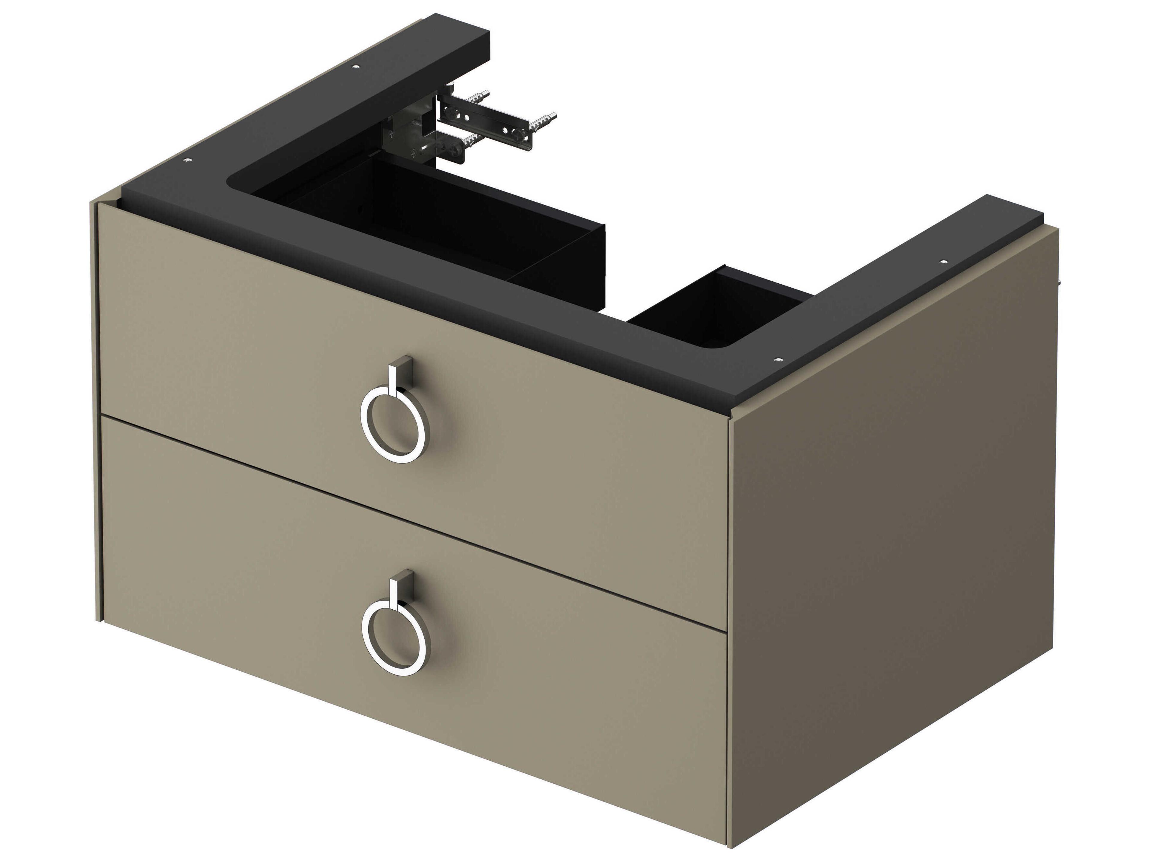 Duravit White Tulip 27'' Stone Gray Satin Wall-Mounted Vanity Unit