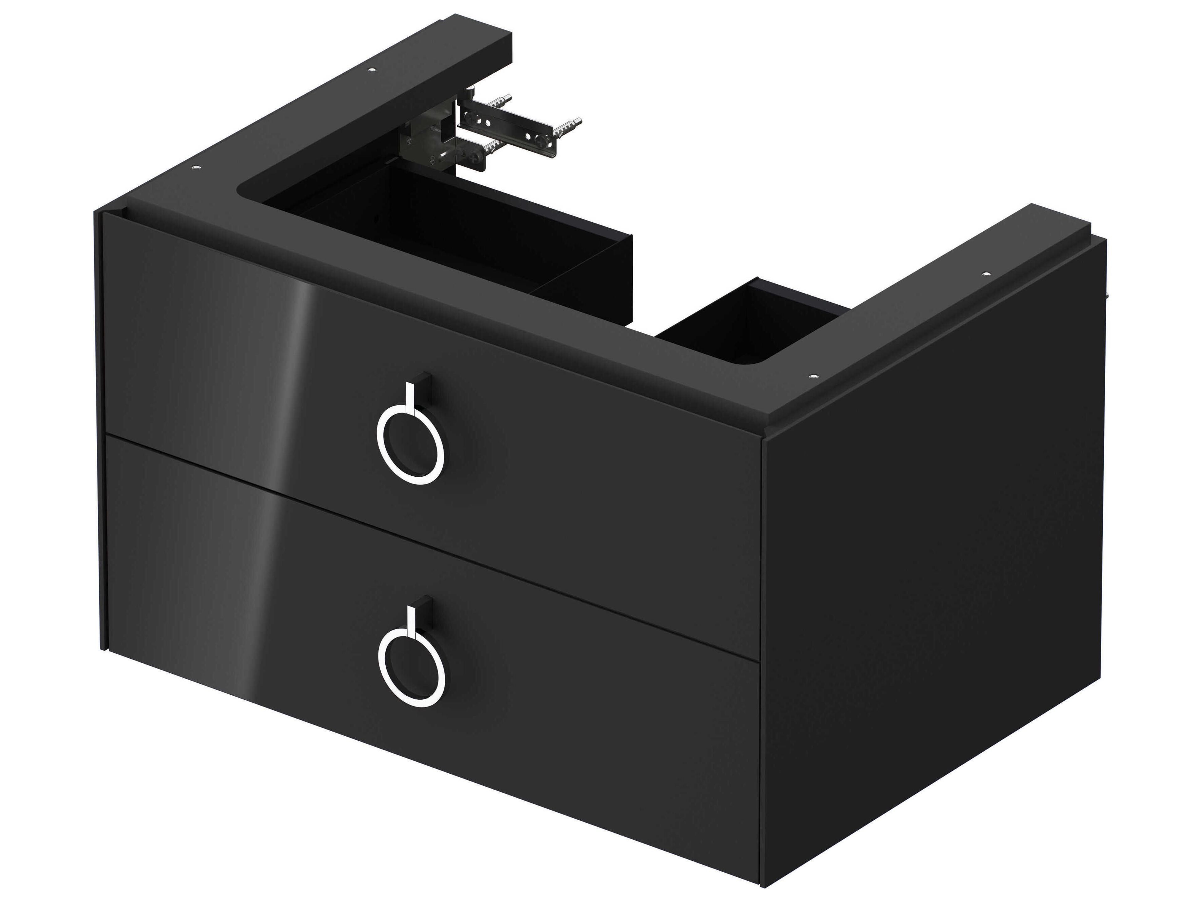 Duravit White Tulip 27'' Graphite High Gloss Wall-Mounted Vanity Unit