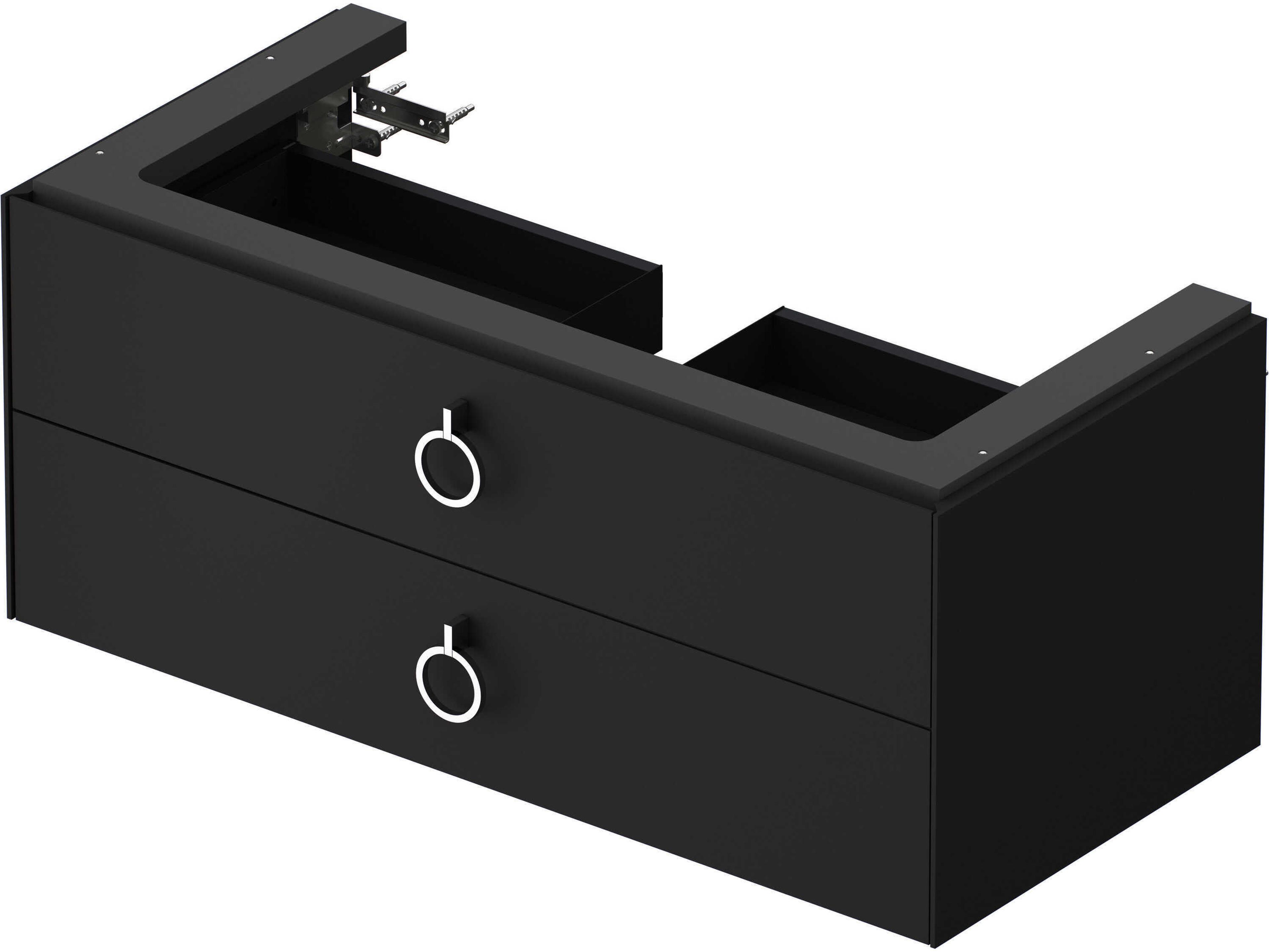 Duravit White Tulip 39'' Graphite Satin Matte Wall-Mounted Vanity Unit