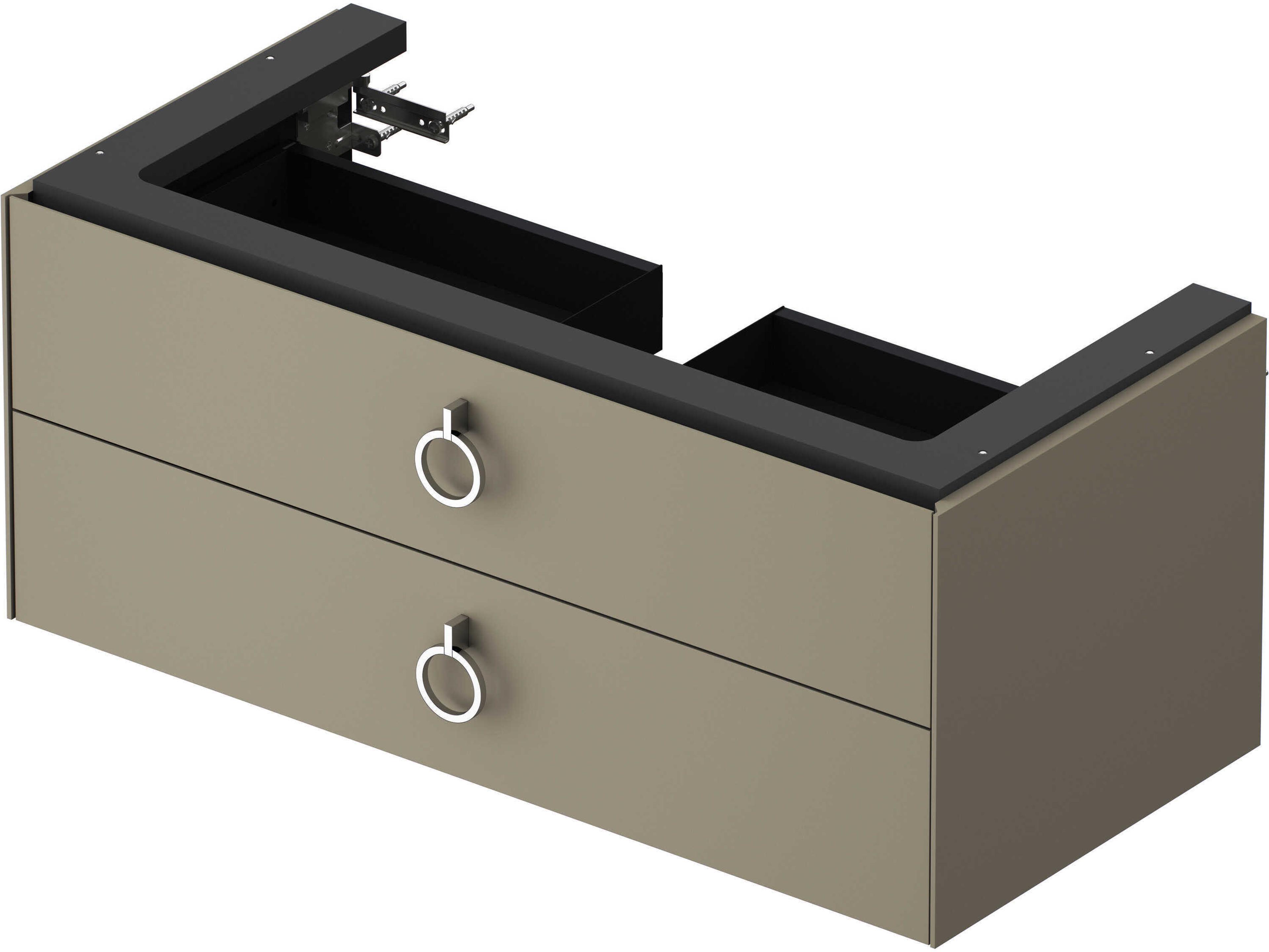 Duravit White Tulip 39'' Stone Gray Satin Wall-Mounted Vanity Unit